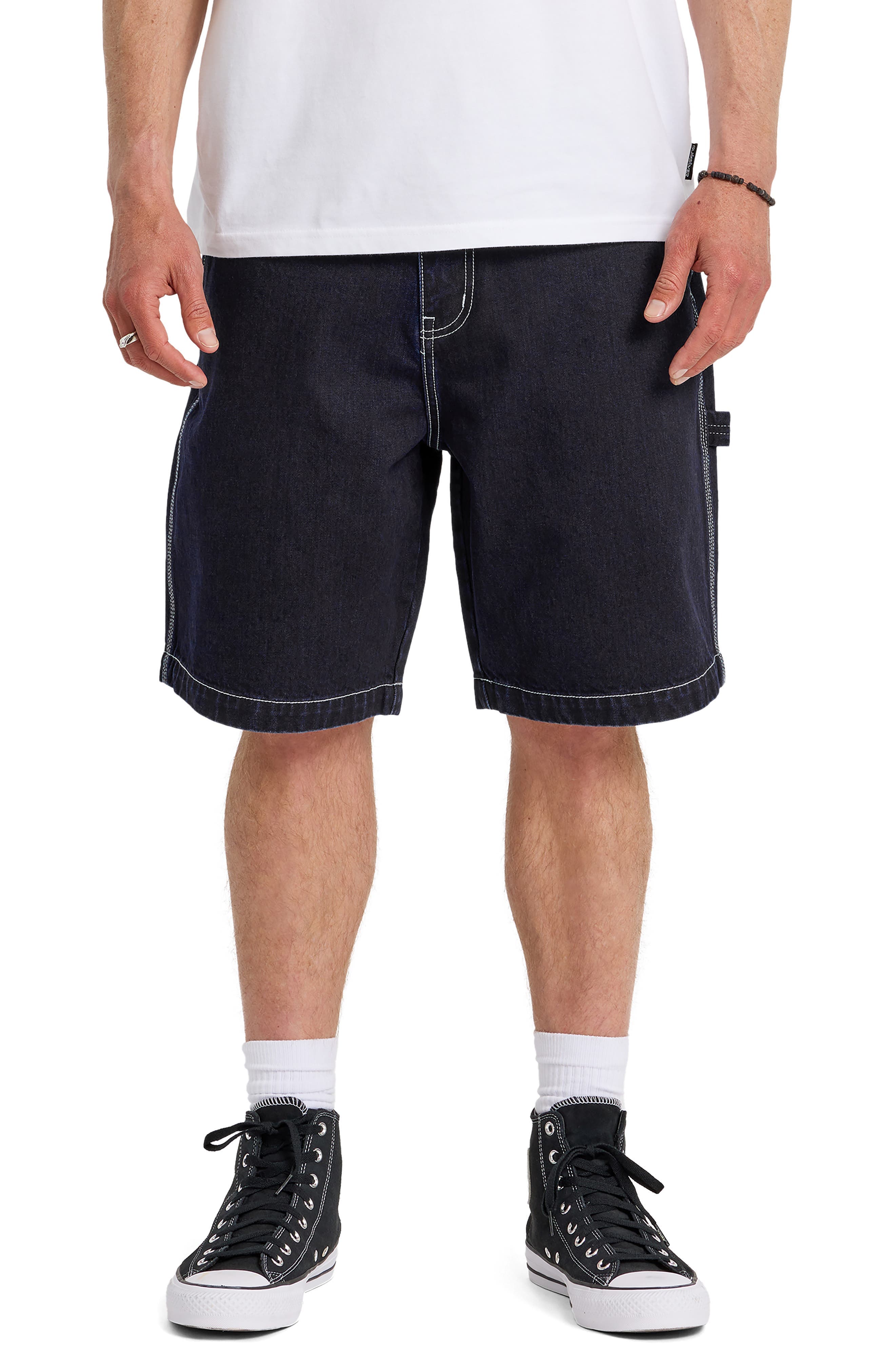 Baggy Fit Cotton Denim Cargo Shorts - image 1