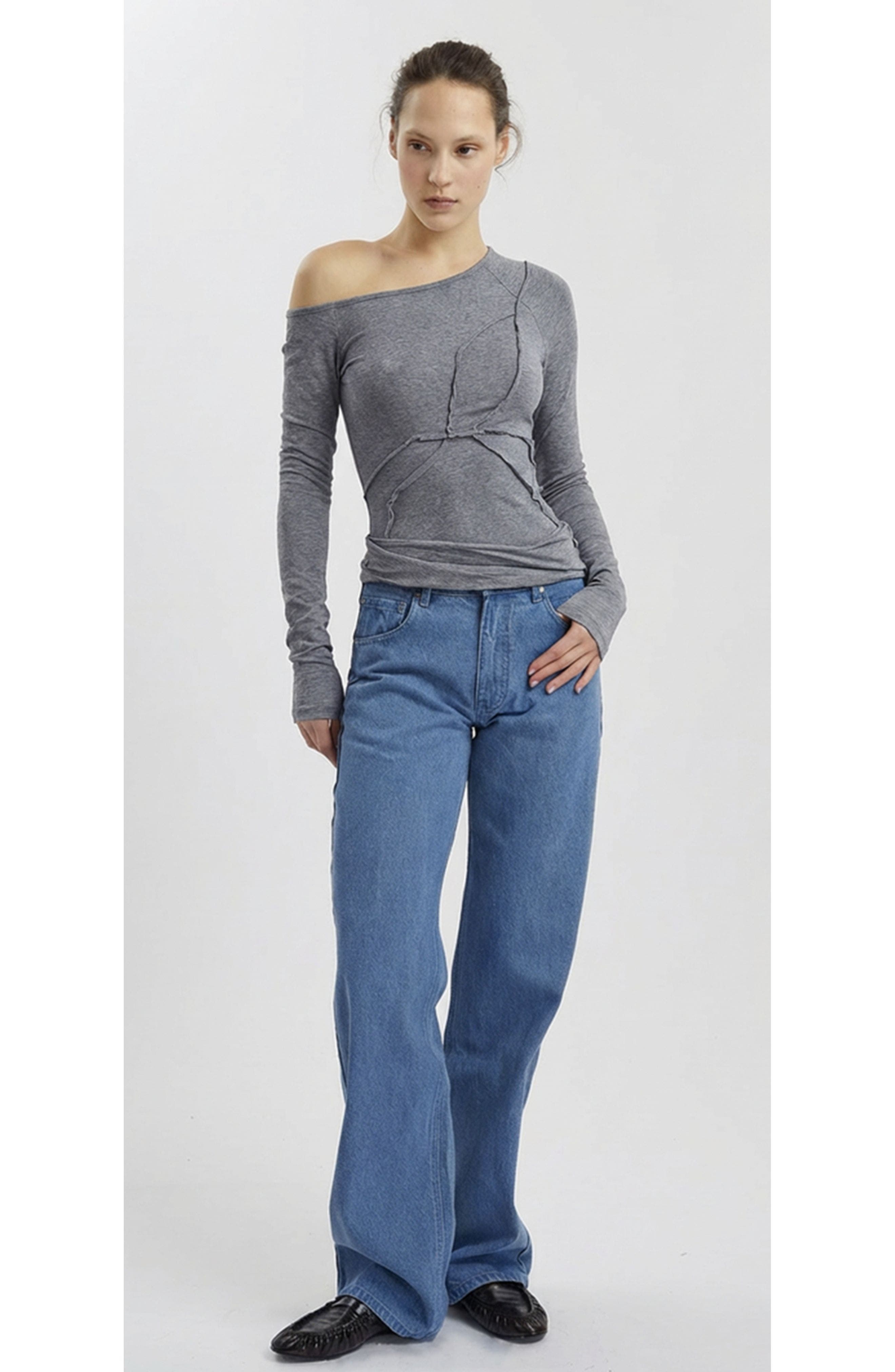 Pepper Long Sleeved Off Shoulder T Shirt - image 3