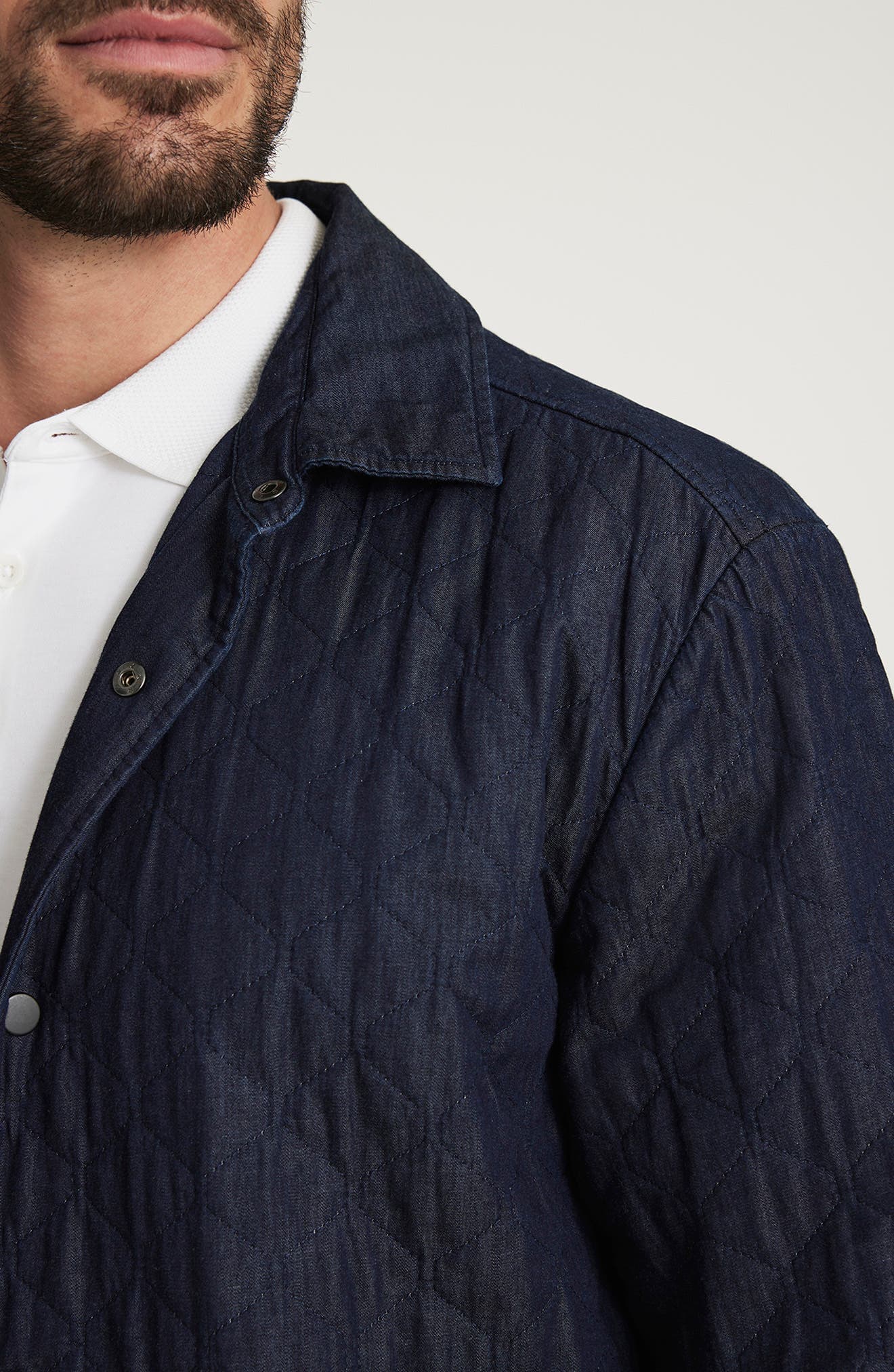 Quilted Denim Overshirt - image 2