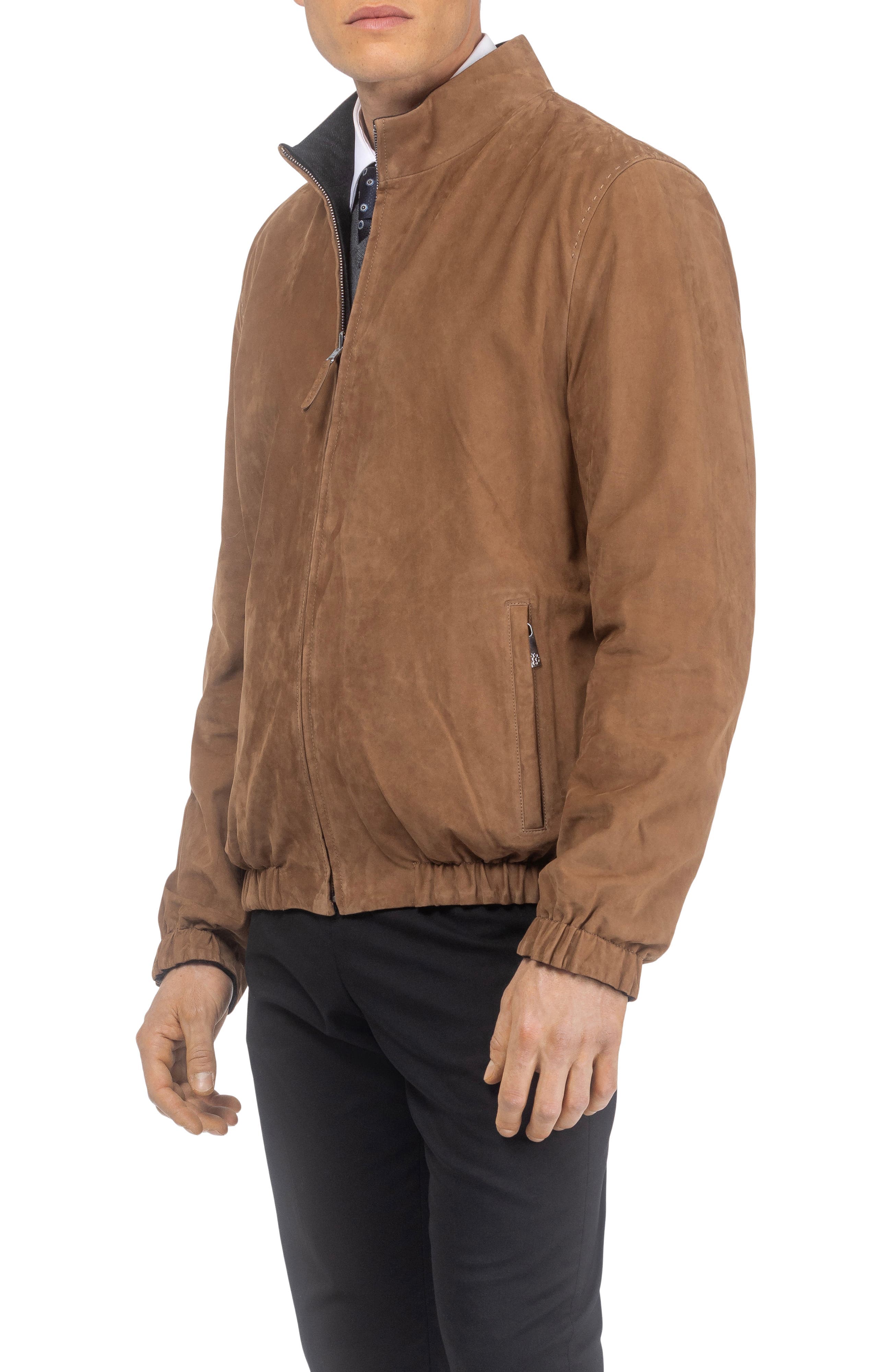 Men's Genuine Nubuck Jacket Reversible To Cashmere & Wool Crafted From Loro Piana - image 3