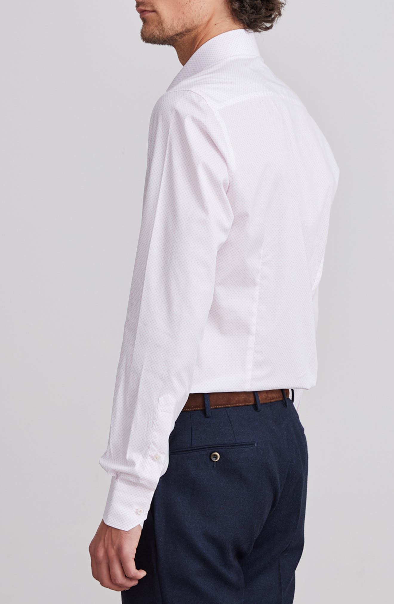 Modern Fit Geometric Print Stretch Cotton Dress Shirt - image 2