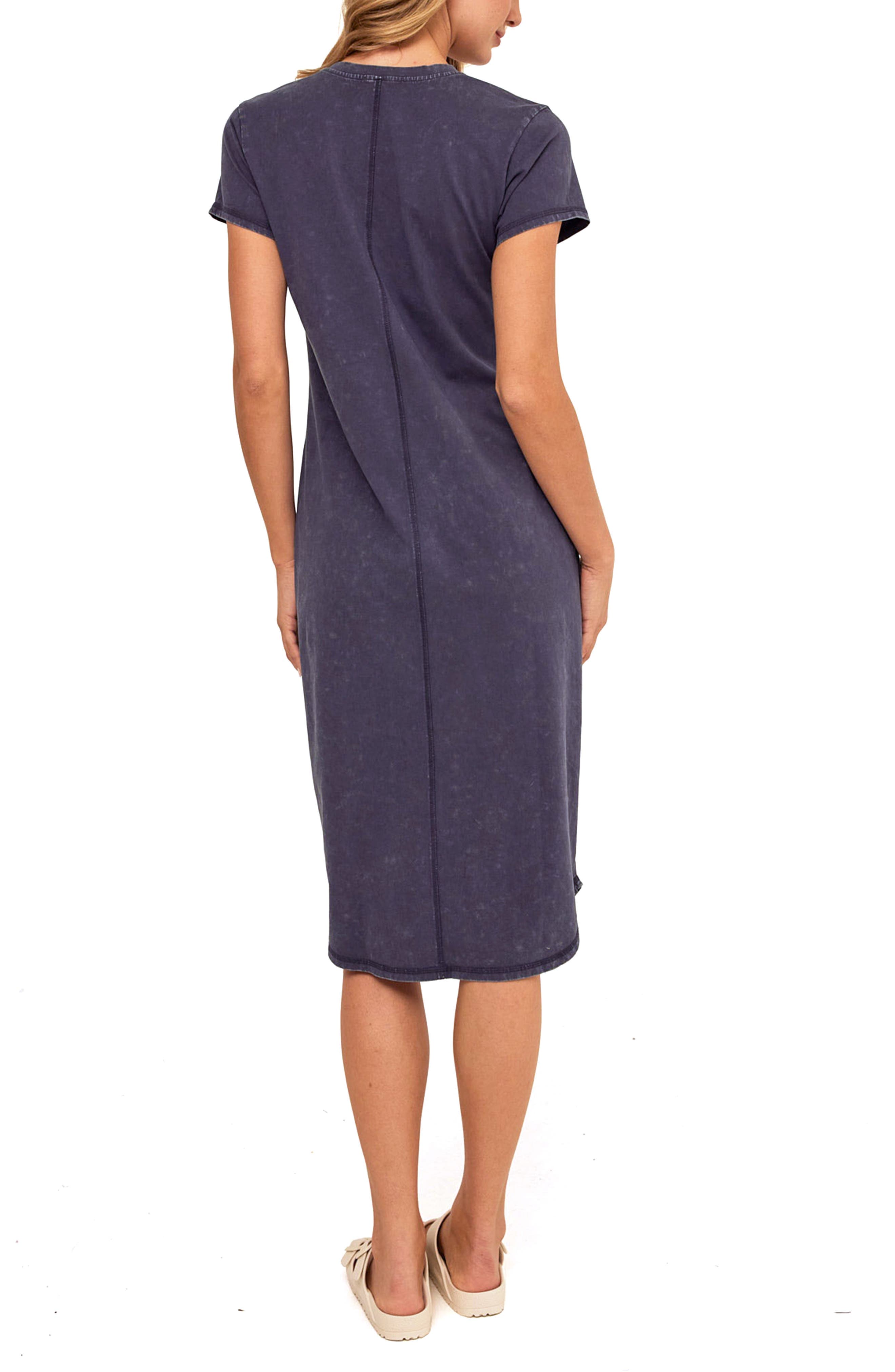 Ethel Mineral Wash V-Neck Cotton Midi Dress - image 2