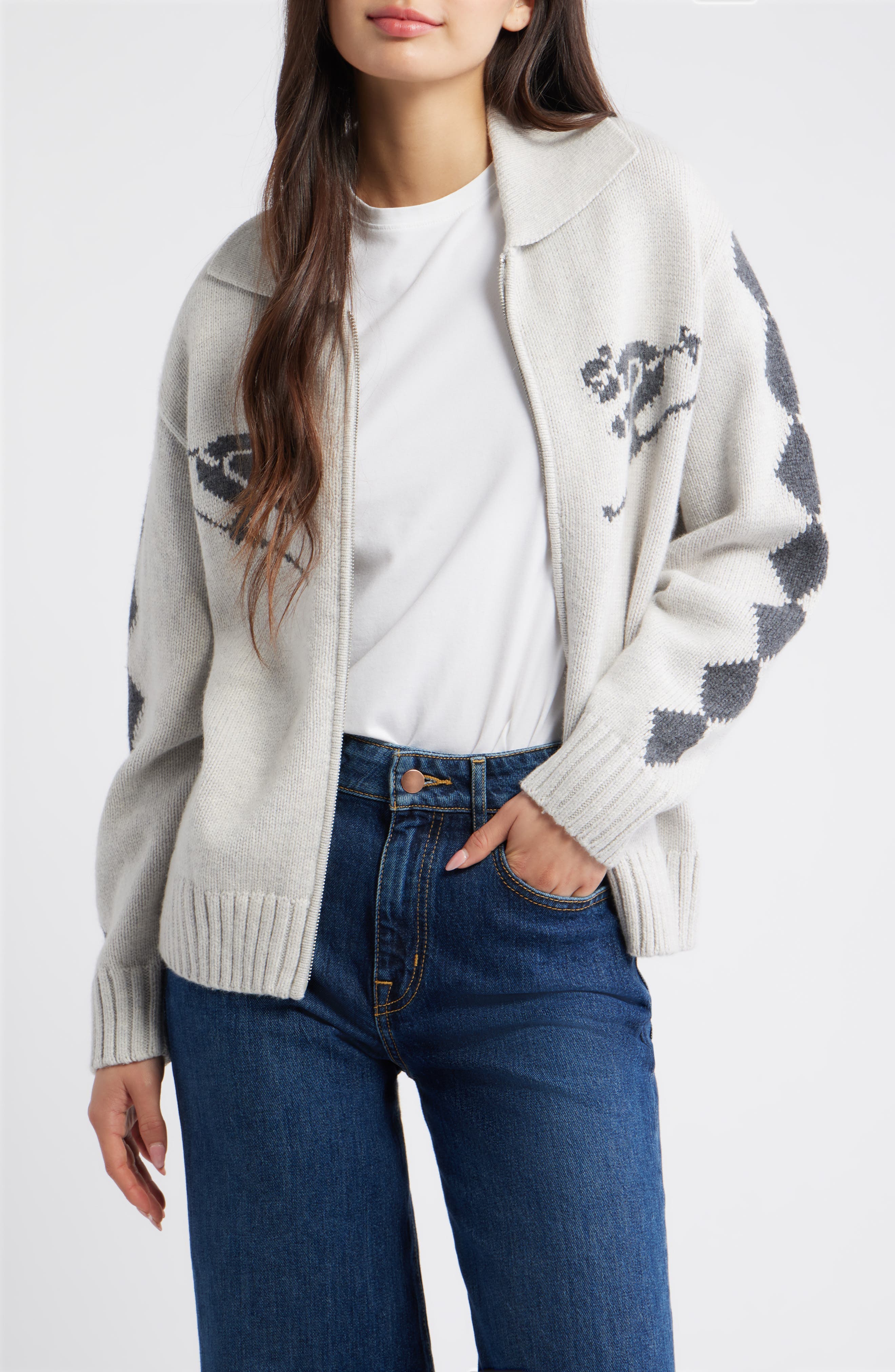 Rhea Ski Graphic Cardigan - image 1