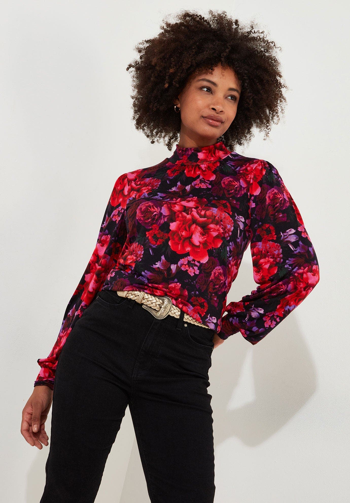 Stretch Knit Mockneck - image 1
