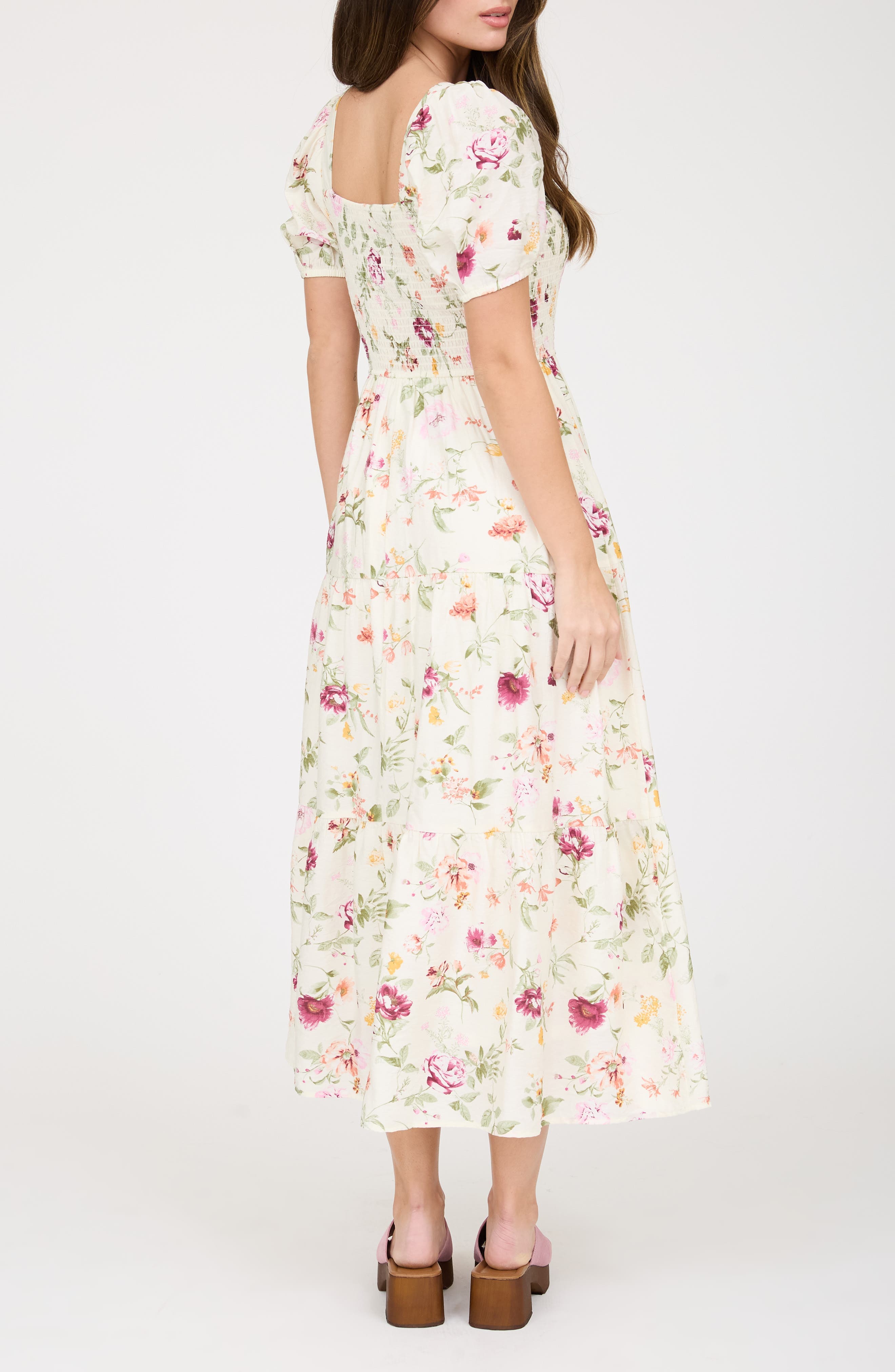Smocked Midi Dress - image 4