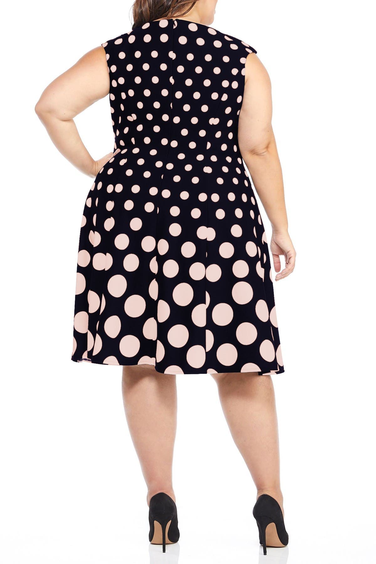 Polka Dot Fit & Flare Dress - image 2