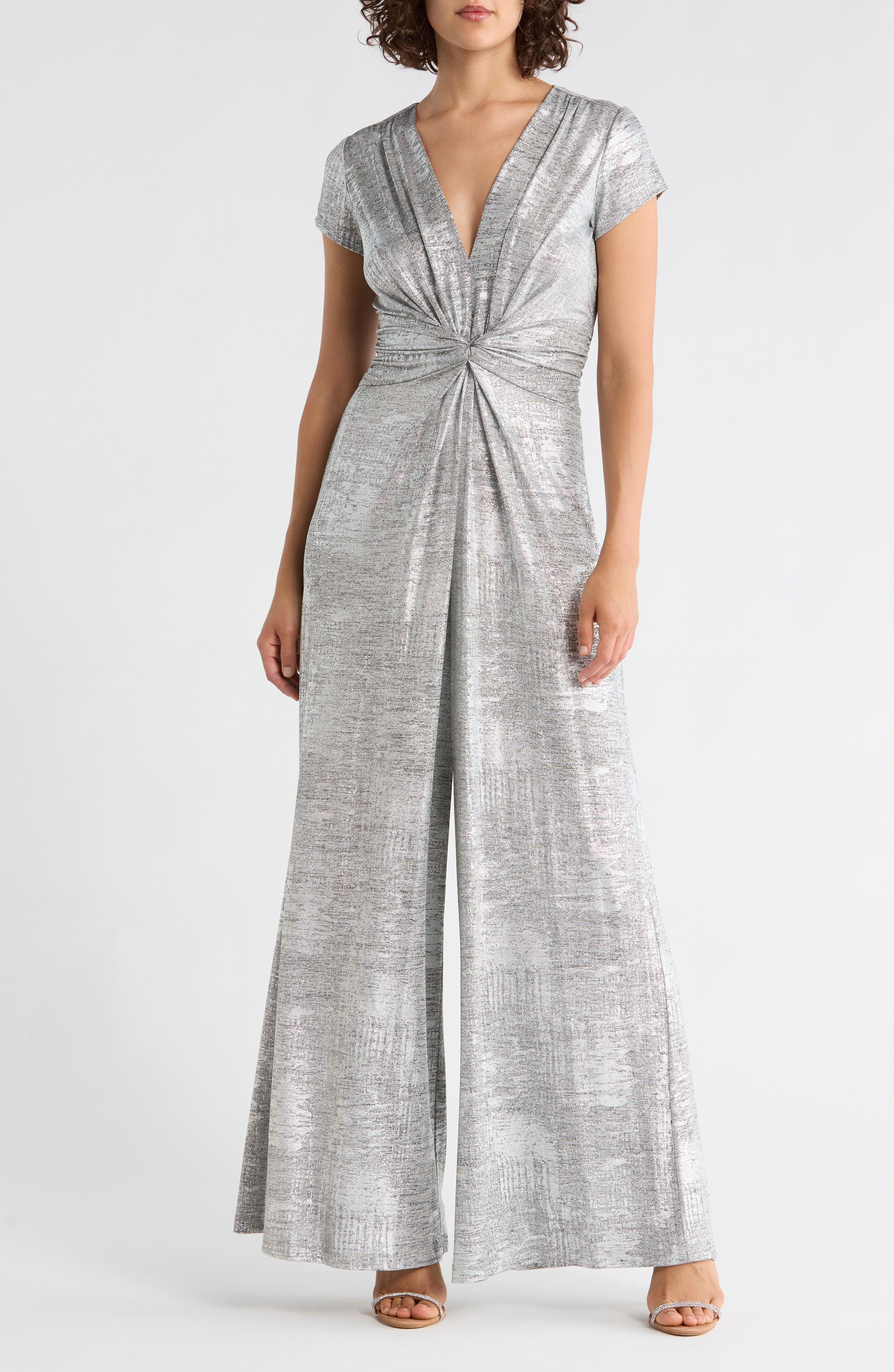 Twist Front Foil Jumpsuit - image 1