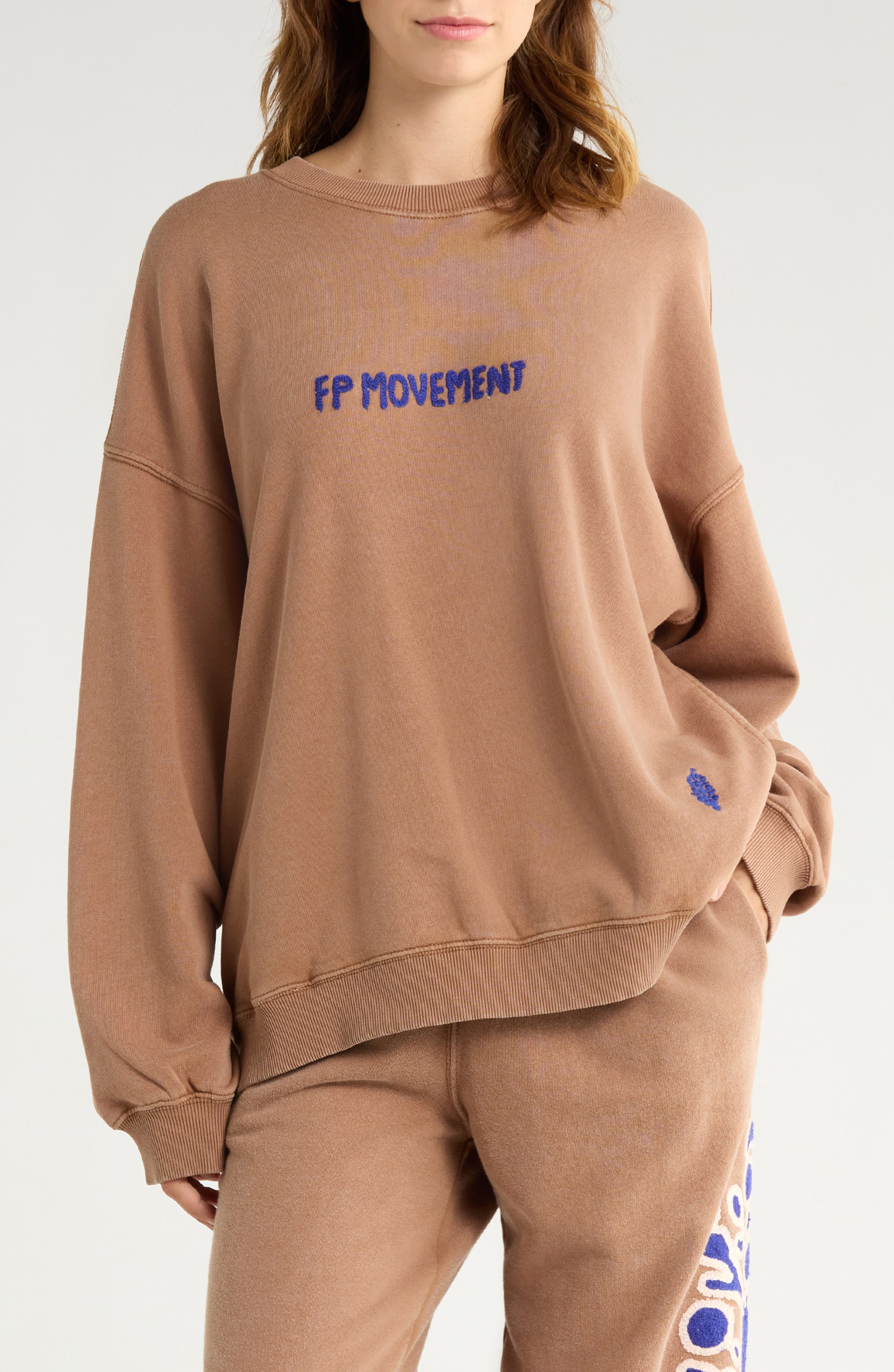 FP Movement All Star Embroidered Logo Cotton Blend Sweatshirt - image 1