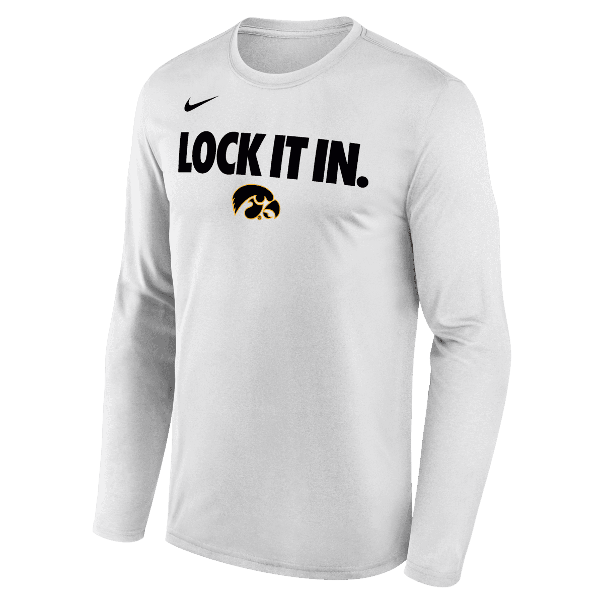 Men's Nike  White Iowa Hawkeyes 2026 On-Court Bench Long Sleeve T-Shirt - image 2