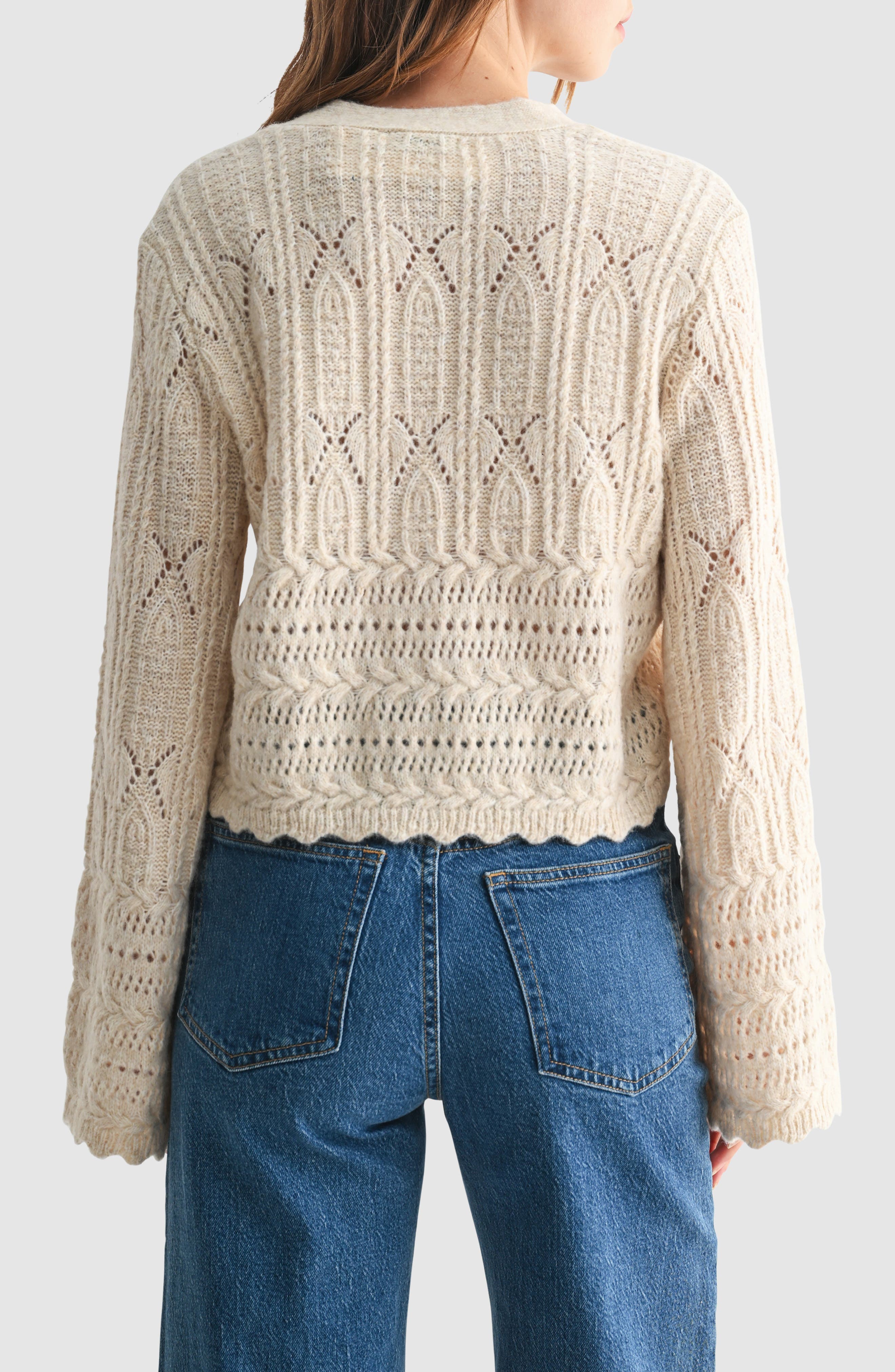 Scalloped Pointelle Cardigan - image 2