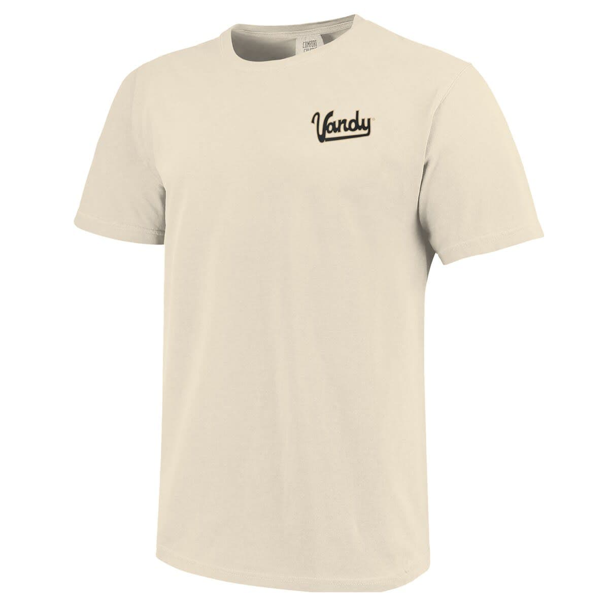 Men's Cream Vanderbilt Commodores Baseball Throwback Comfort Color T-Shirt - image 2