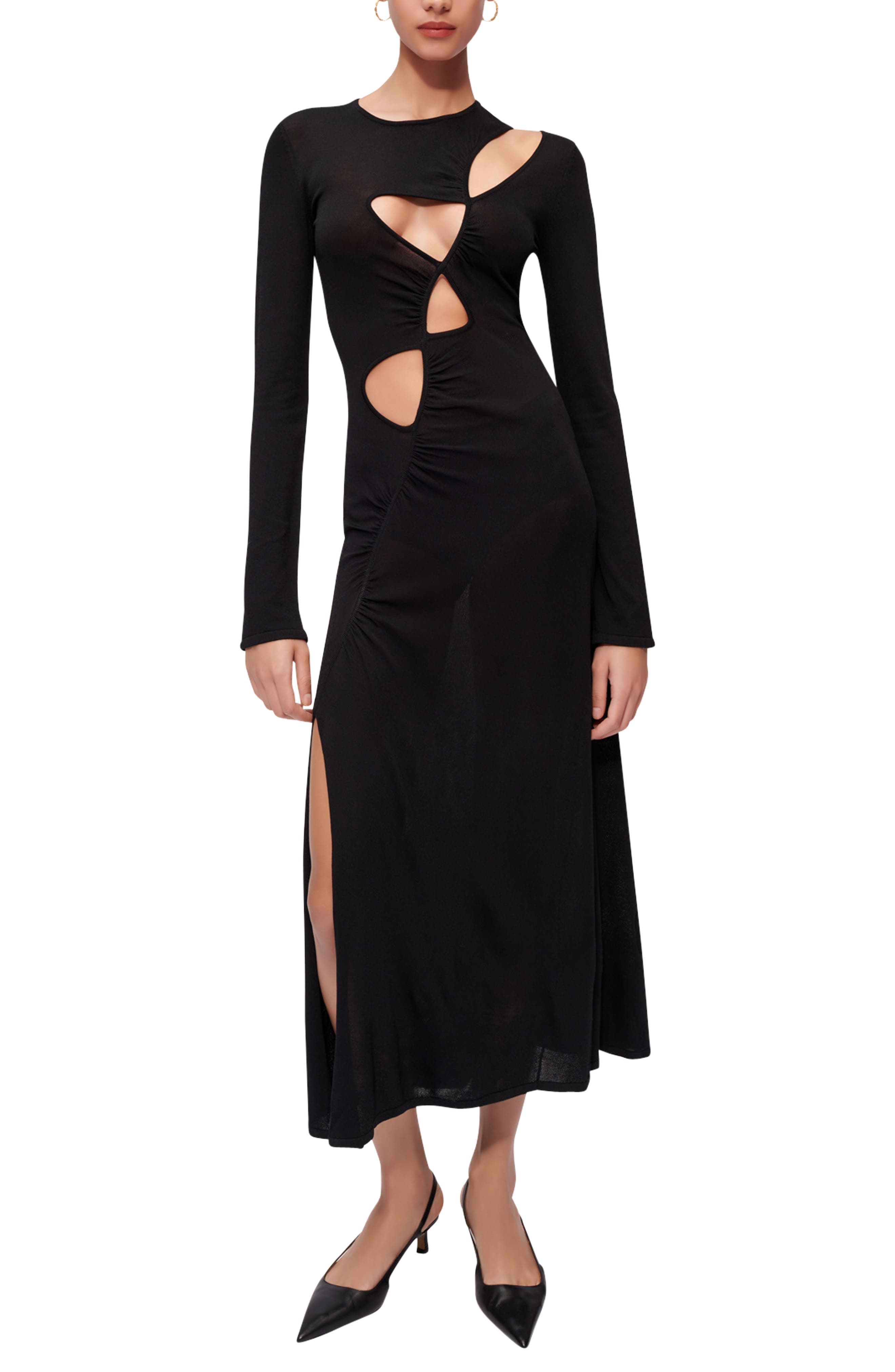 Rob Cutout Detail Long Sleeve Dress - image 1