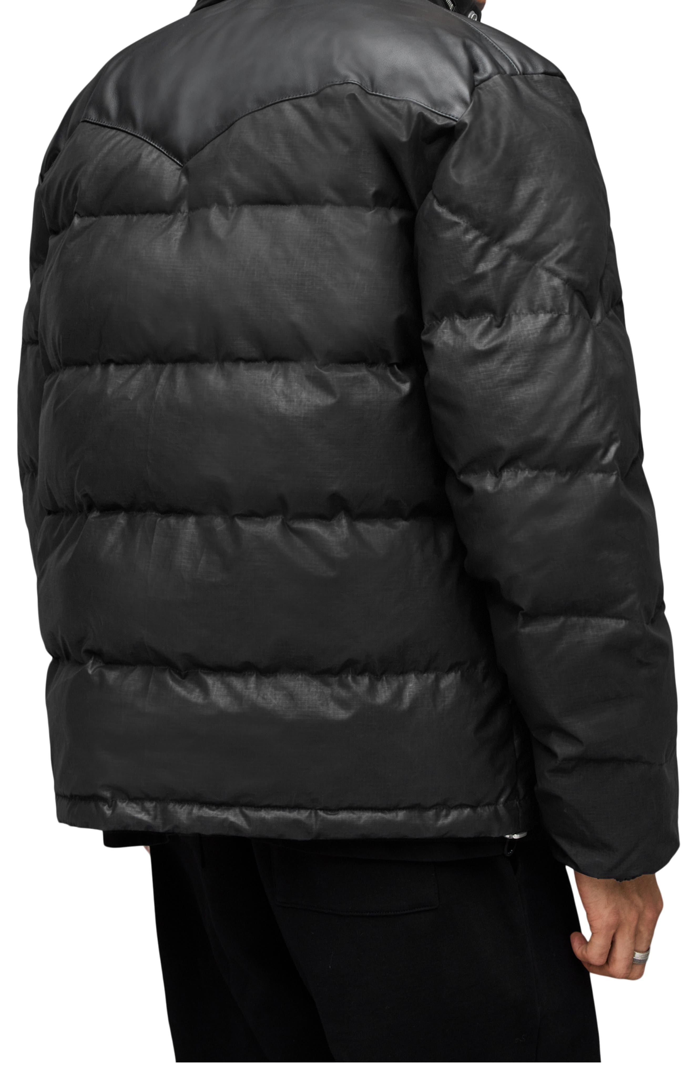 Altair Waxed Puffer Jacket with Stowaway Hood - image 2