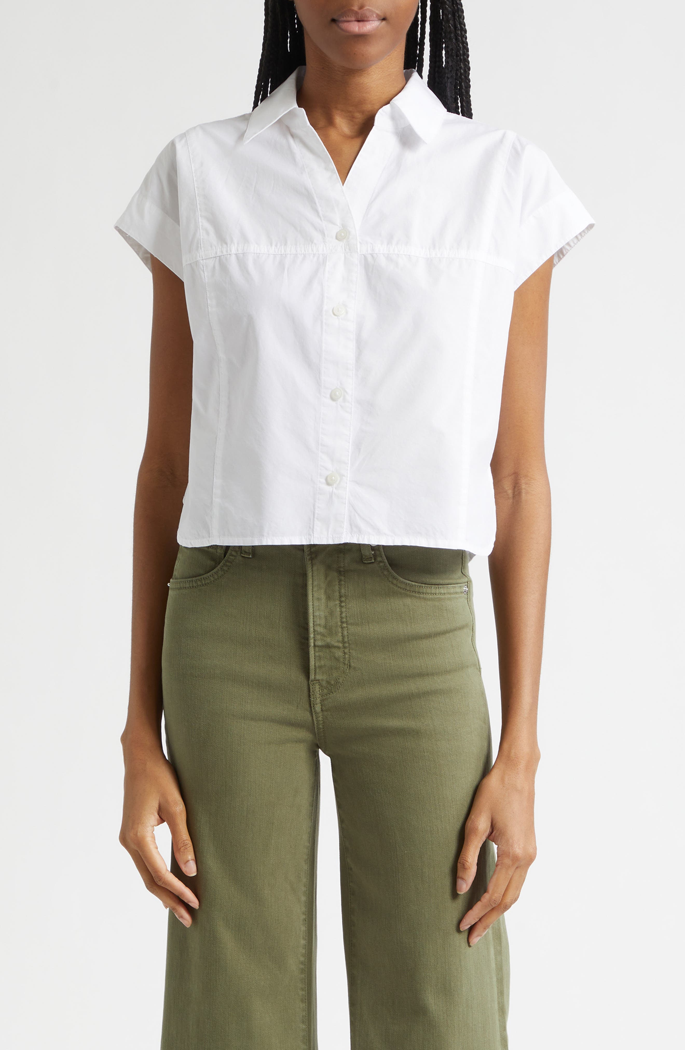 Nestor Button-Up Crop Top - image 1