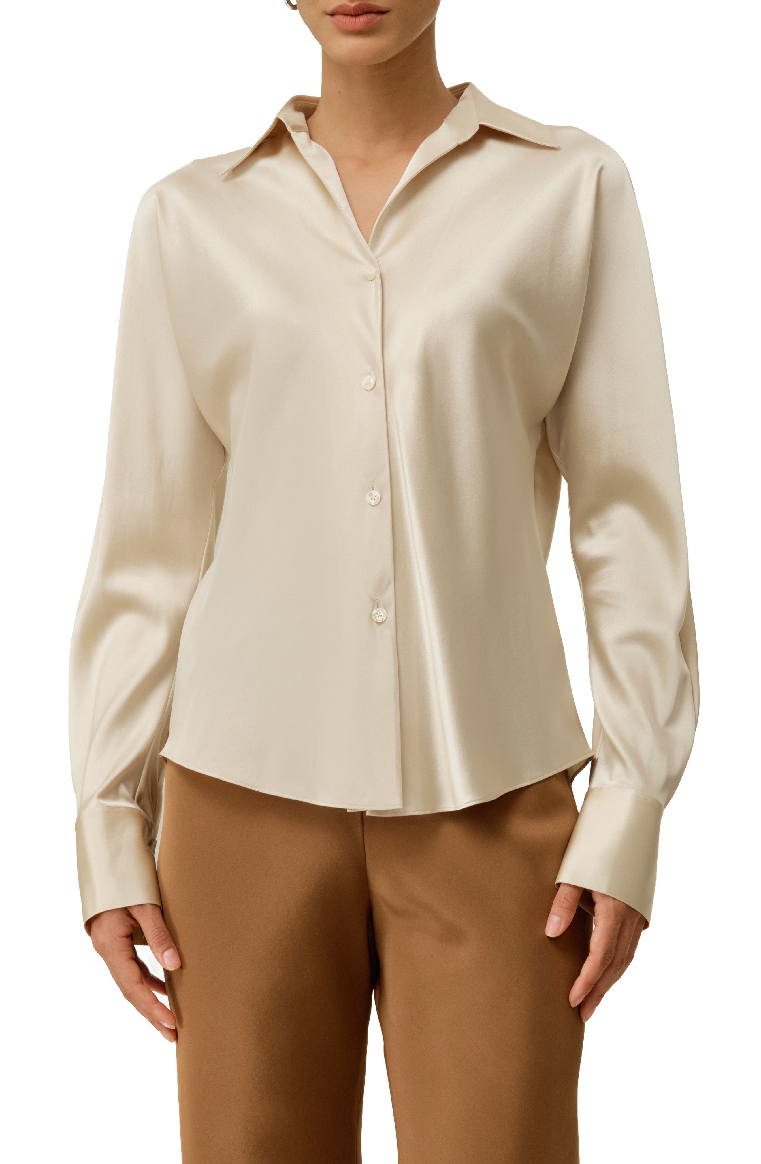 Bias Cut Silk Shirt - image 1
