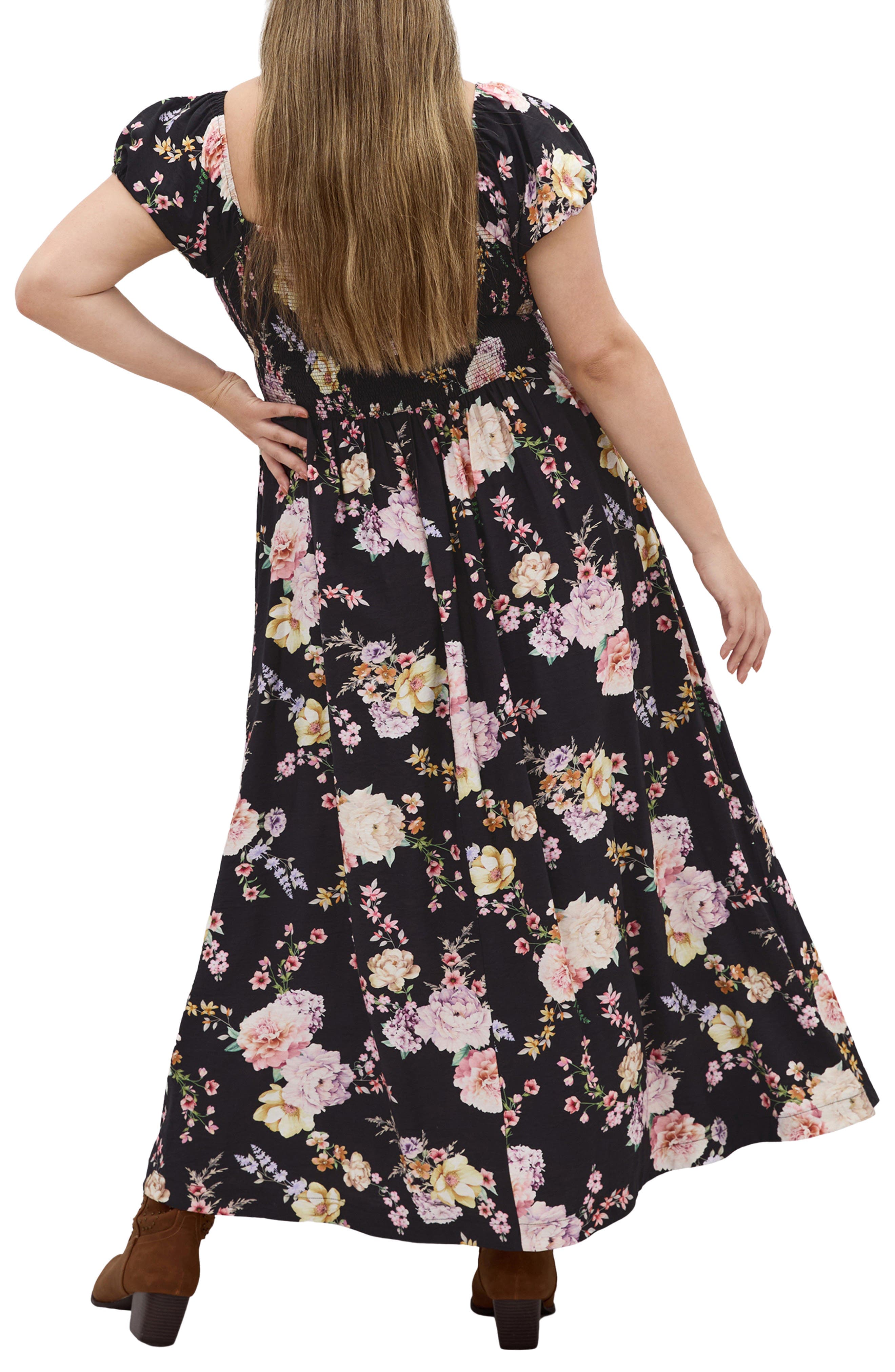 Abbigail Print Puff Sleeve Maxi Dress - image 2
