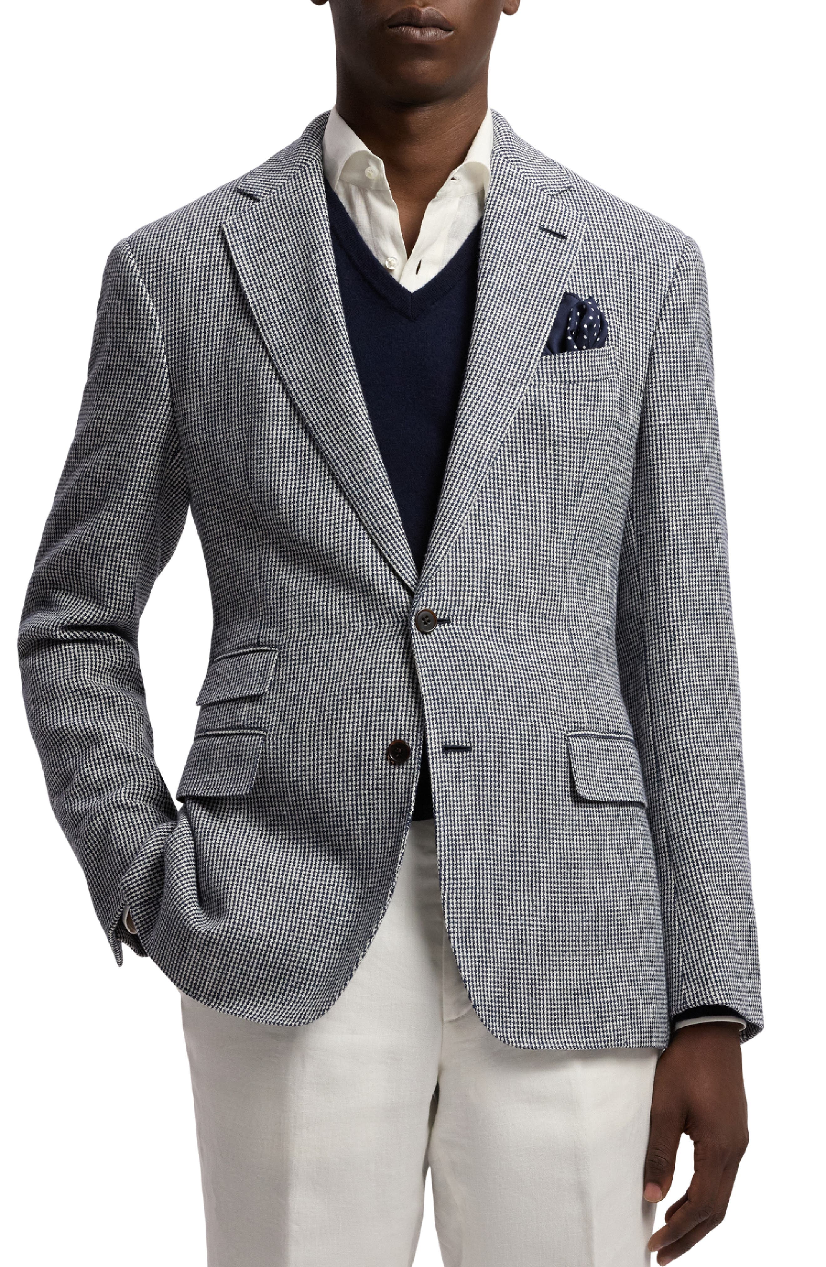 Kent Hand-Tailored Tick-Weave Sport Coat - image 1