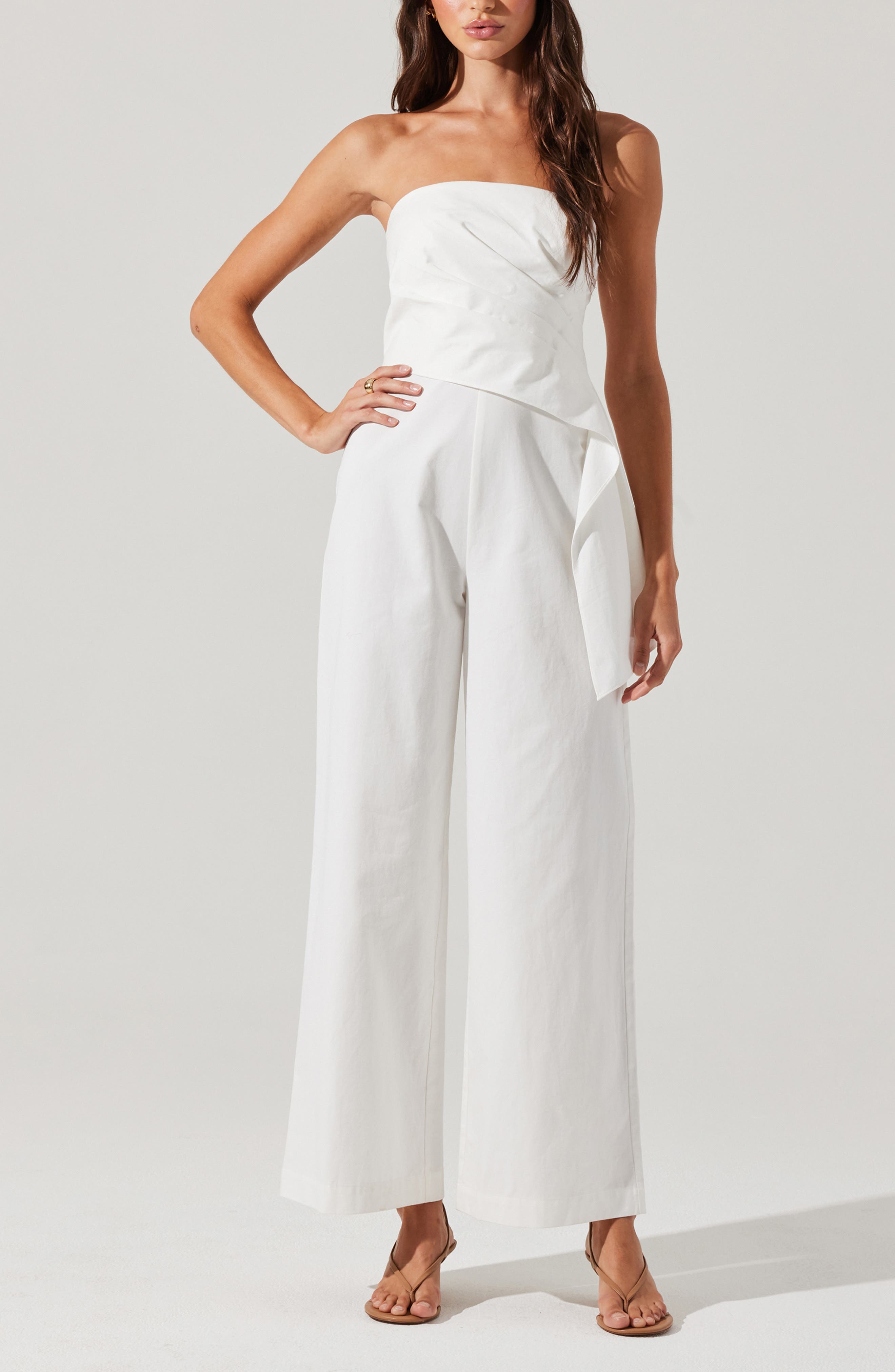Maciel Strapless Cotton Jumpsuit - image 1