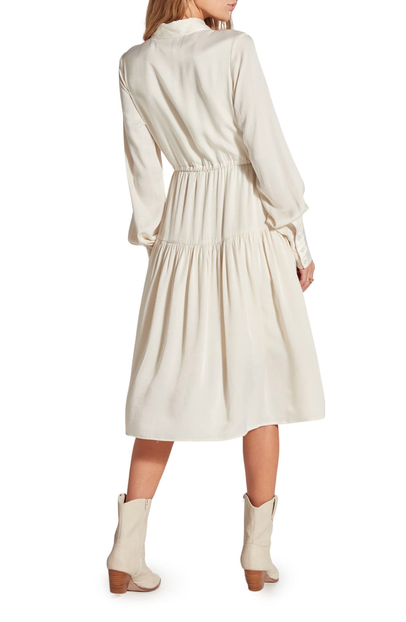 Long Sleeve Tiered Shirtdress - image 2