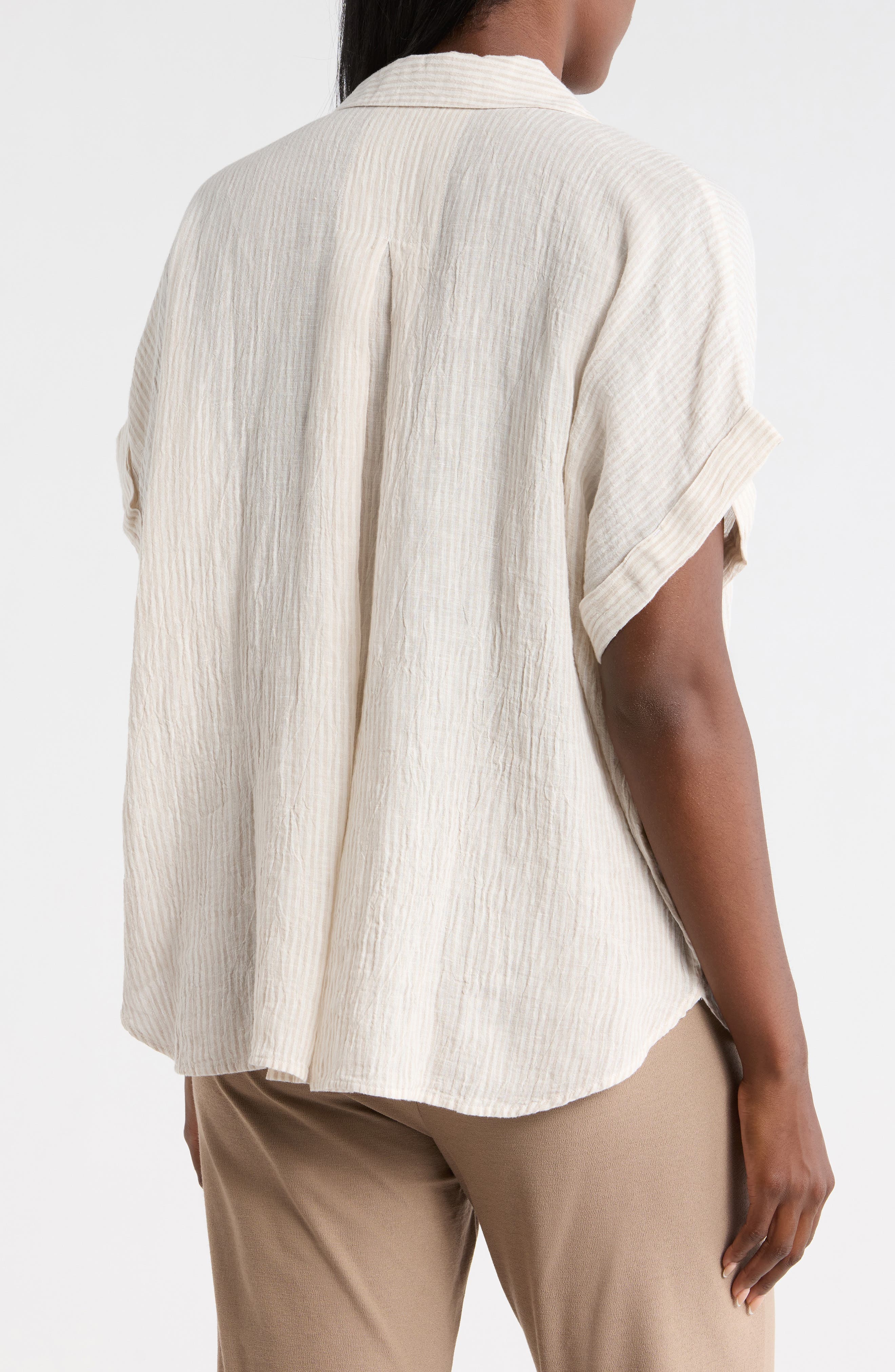 Notch Collar Organic Linen Top - image 2