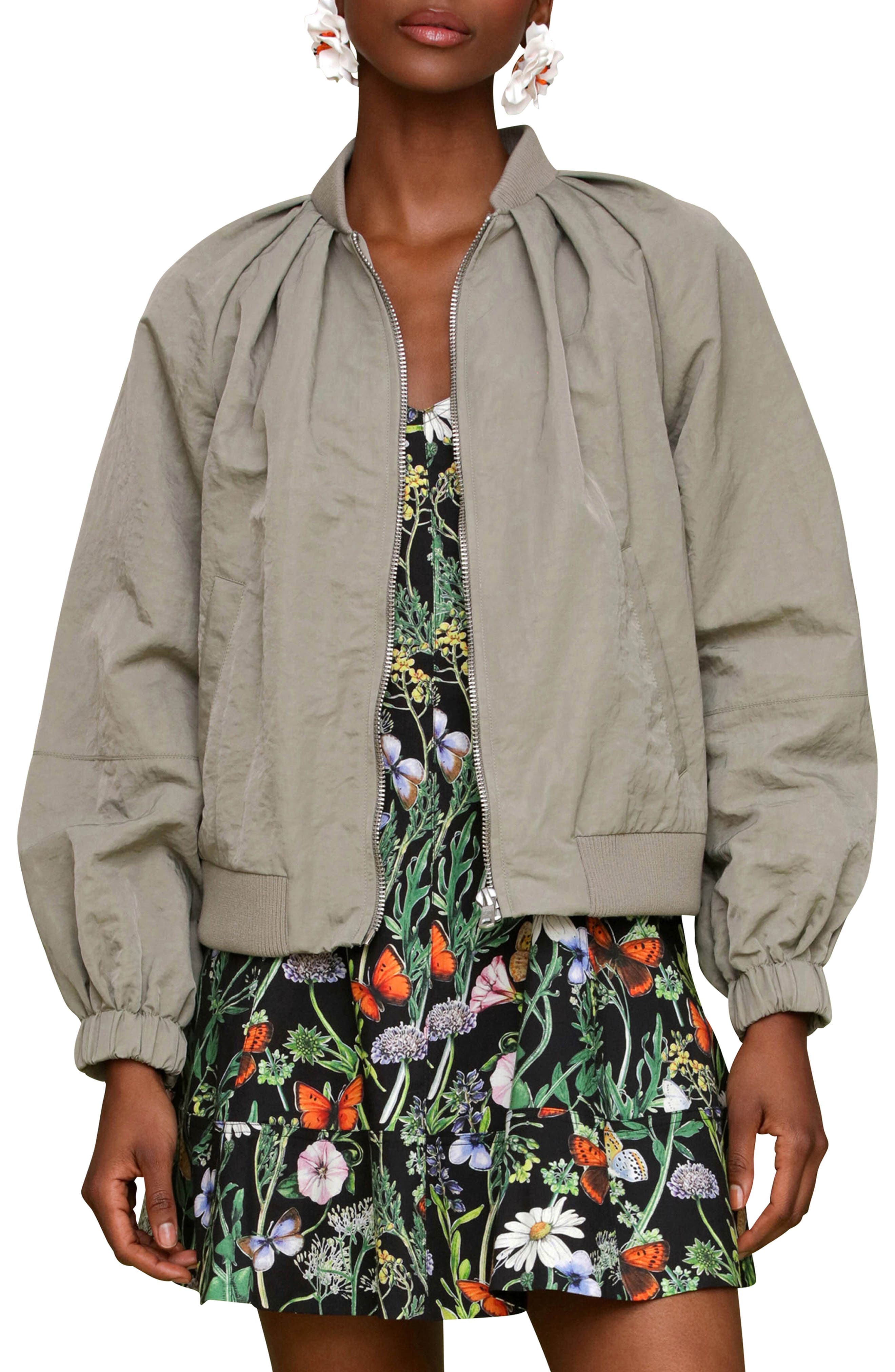 Pleated Balloon Bomber Jacket - image 1