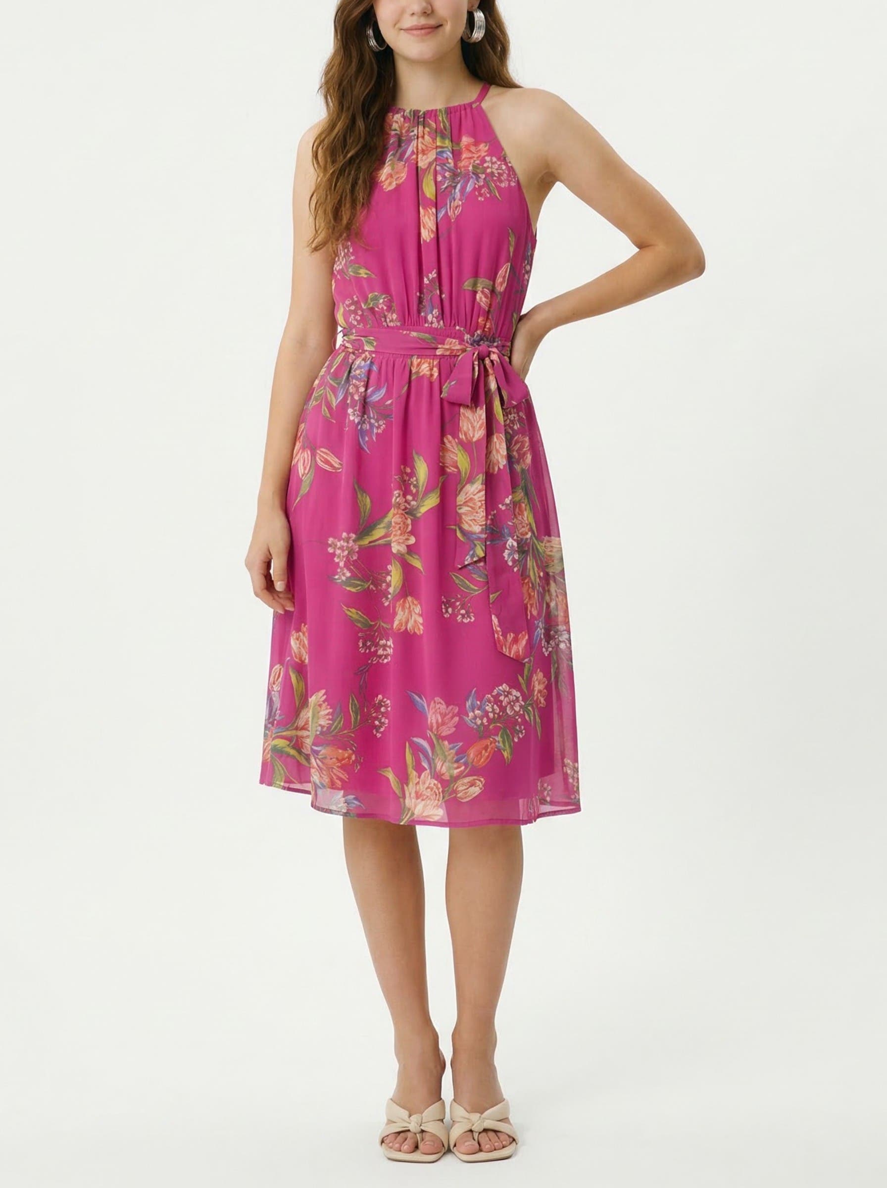 Jinx Sleeveless Belted Midi Dress - image 1