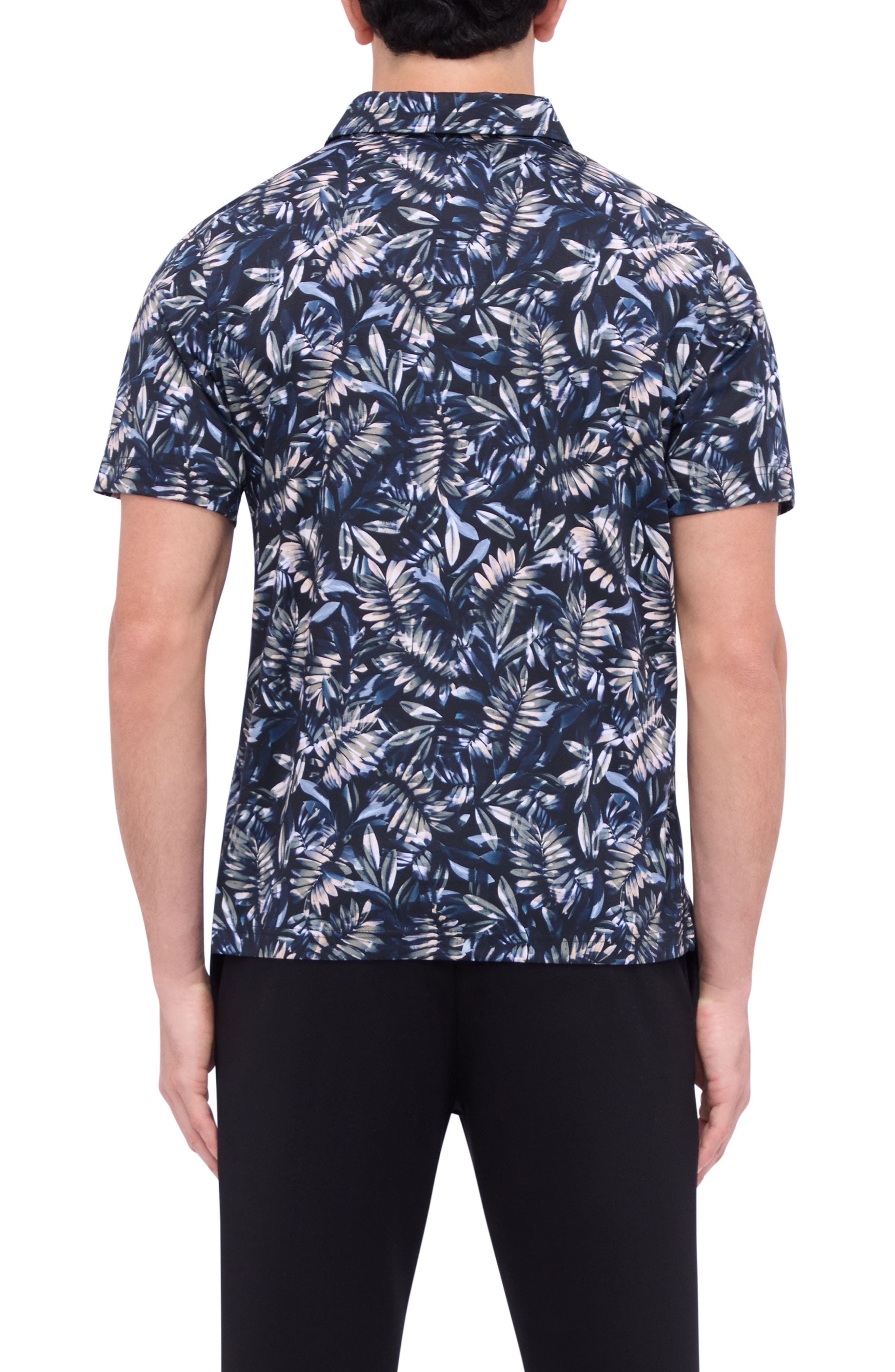 Hendrix Digital Leaf Print Pima Cotton Polo - image 2