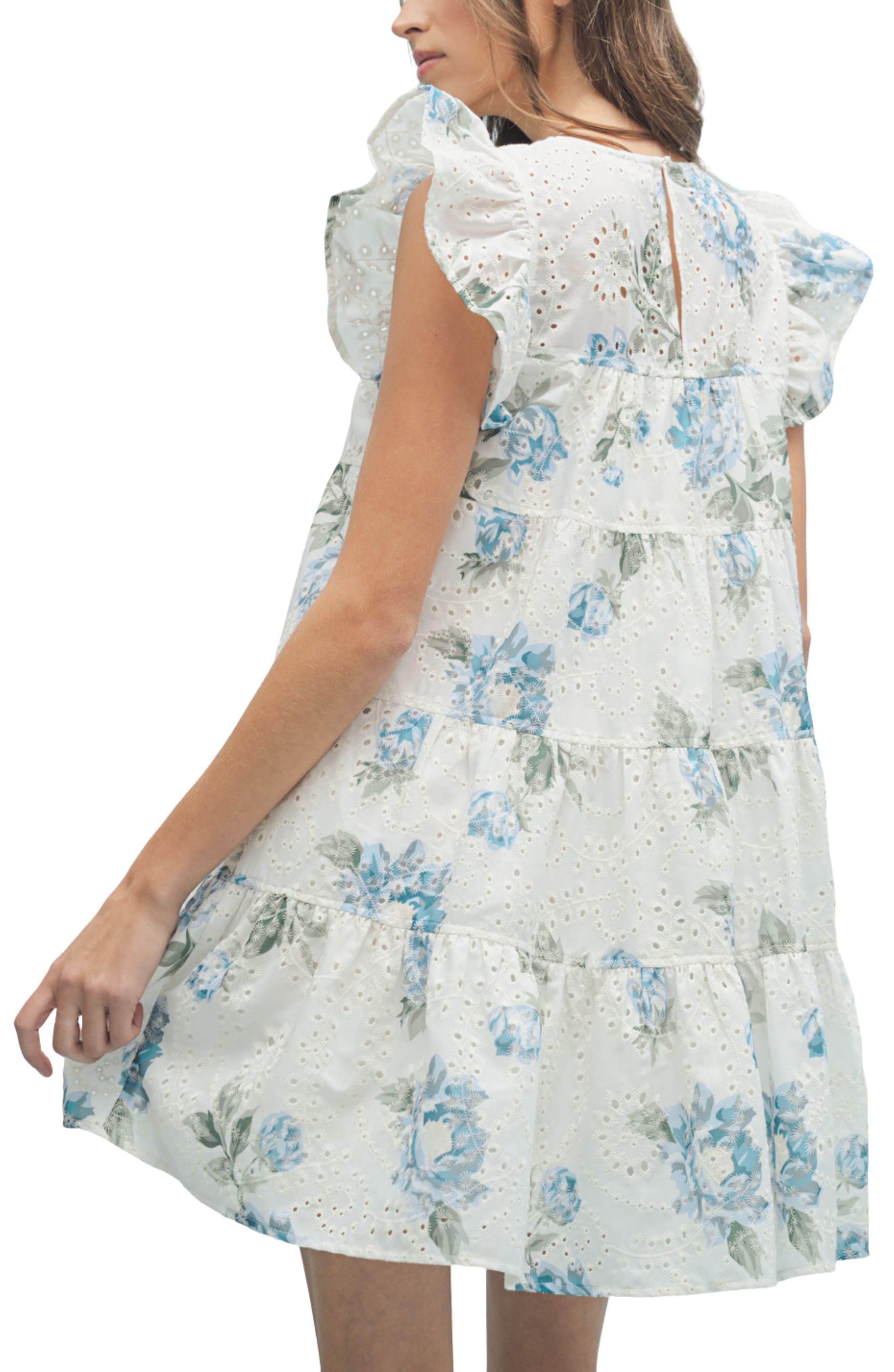 Floral Eyelet Babydoll Dress - image 2