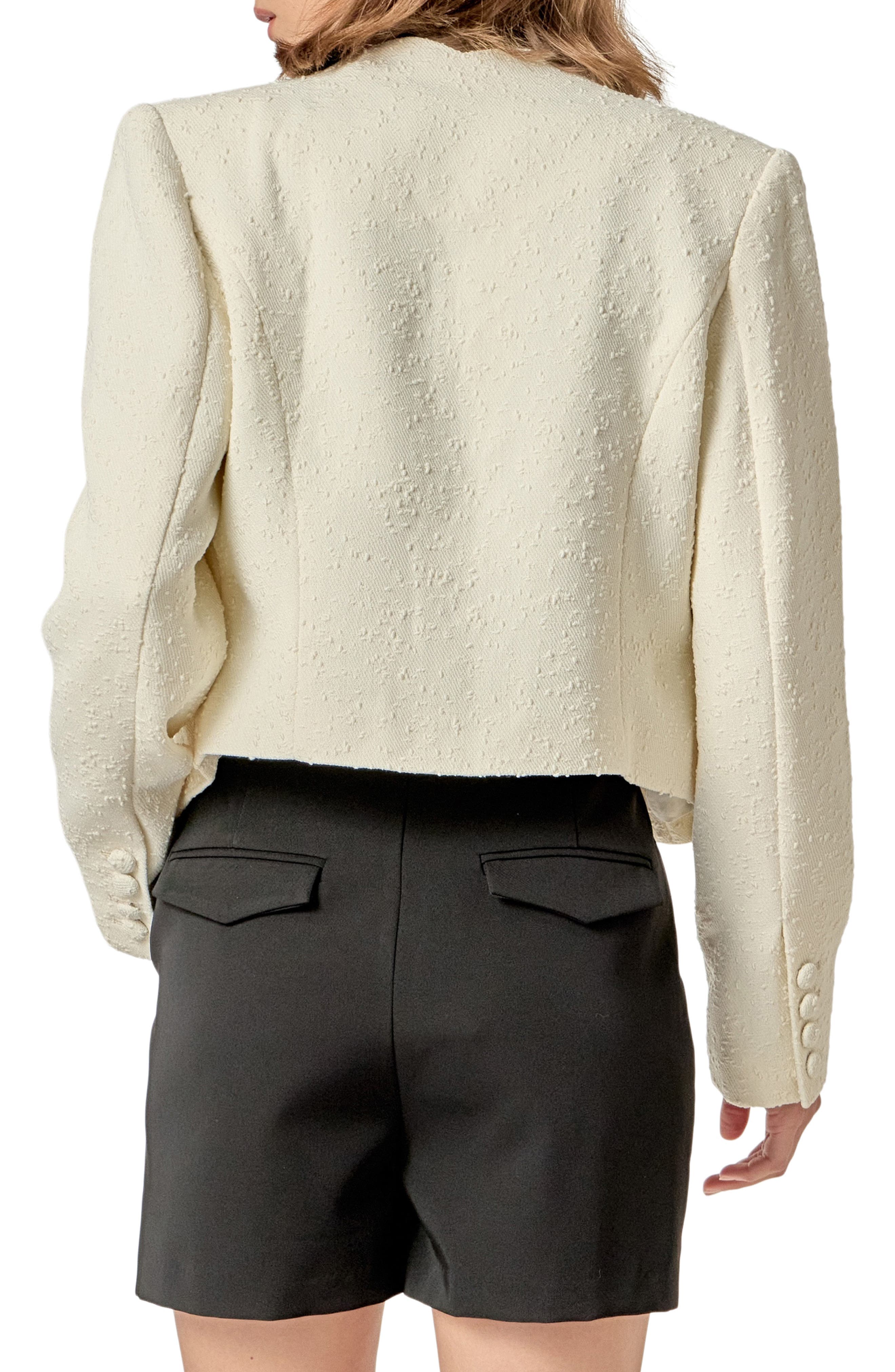 Scallop Trim Textured Woven Jacket - image 2