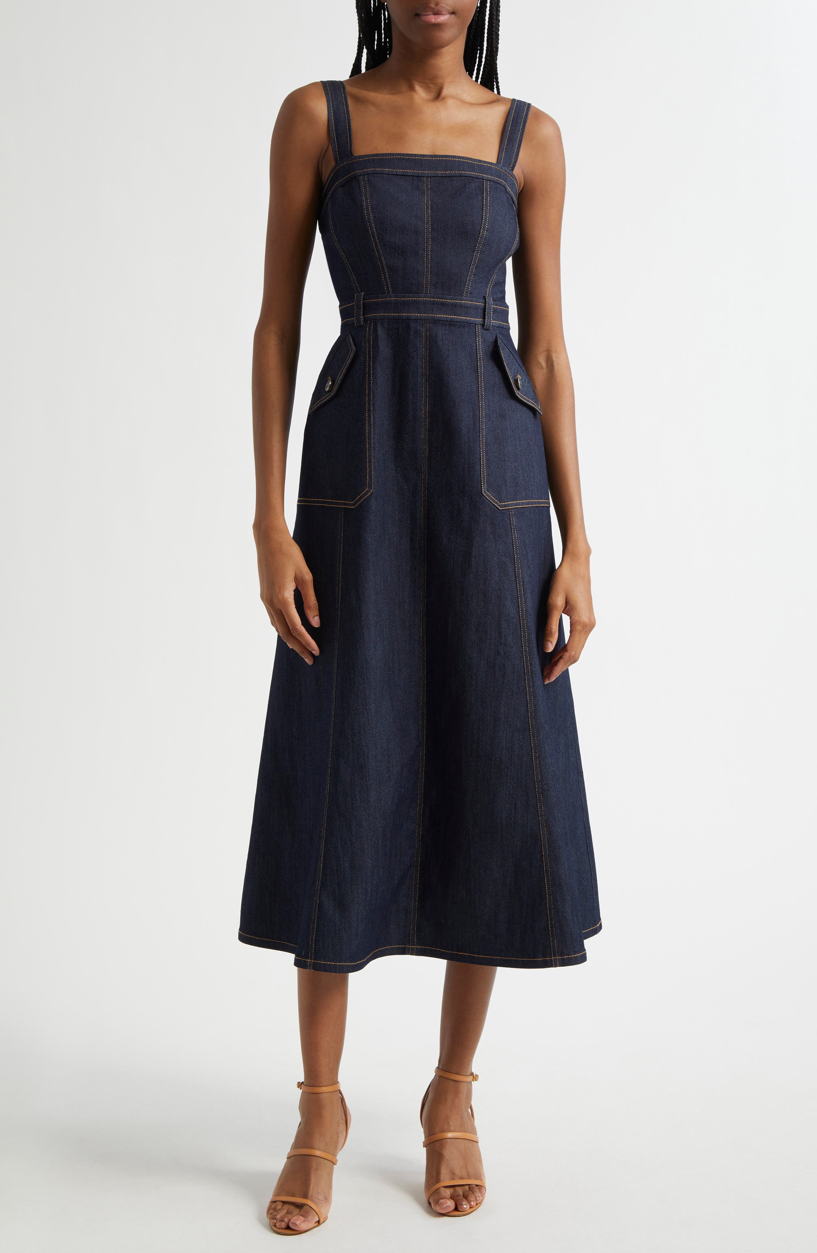 Malani Denim Midi Dress - image 1