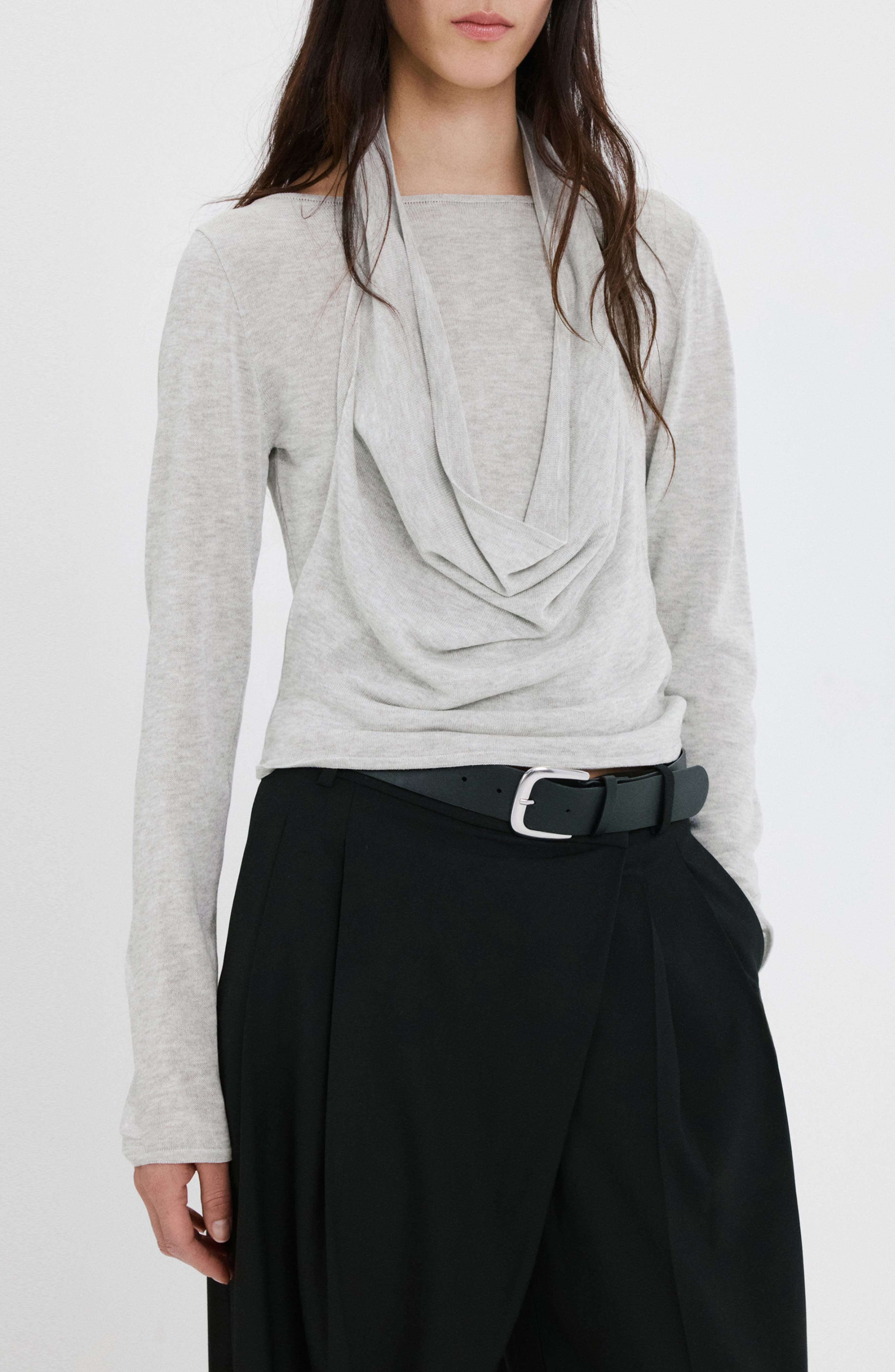 Cowl Front Sweater - image 1