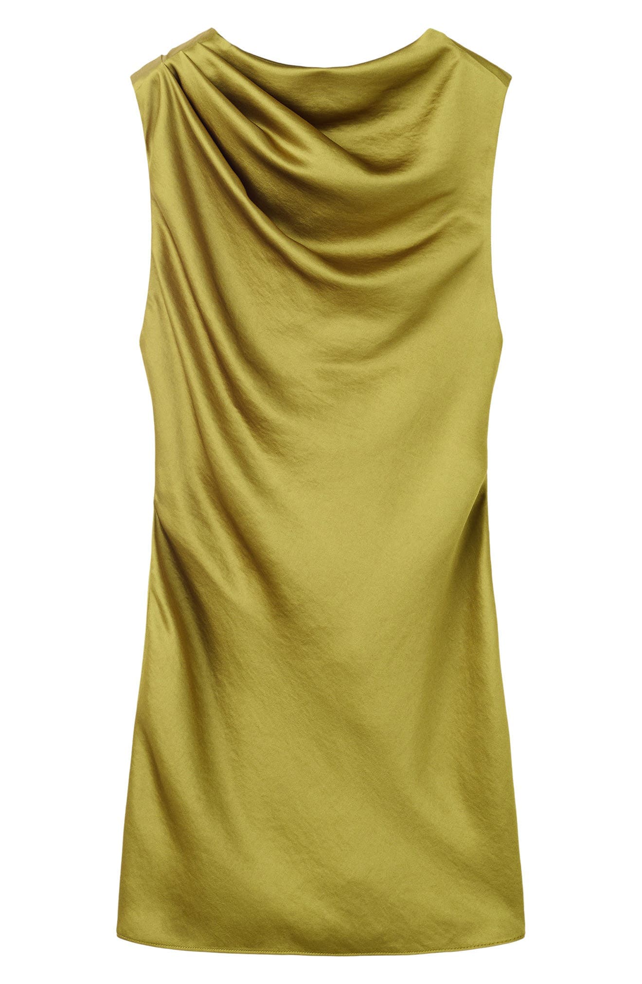Ilum Cowl Neck Sleeveless Satin Dress - image 1