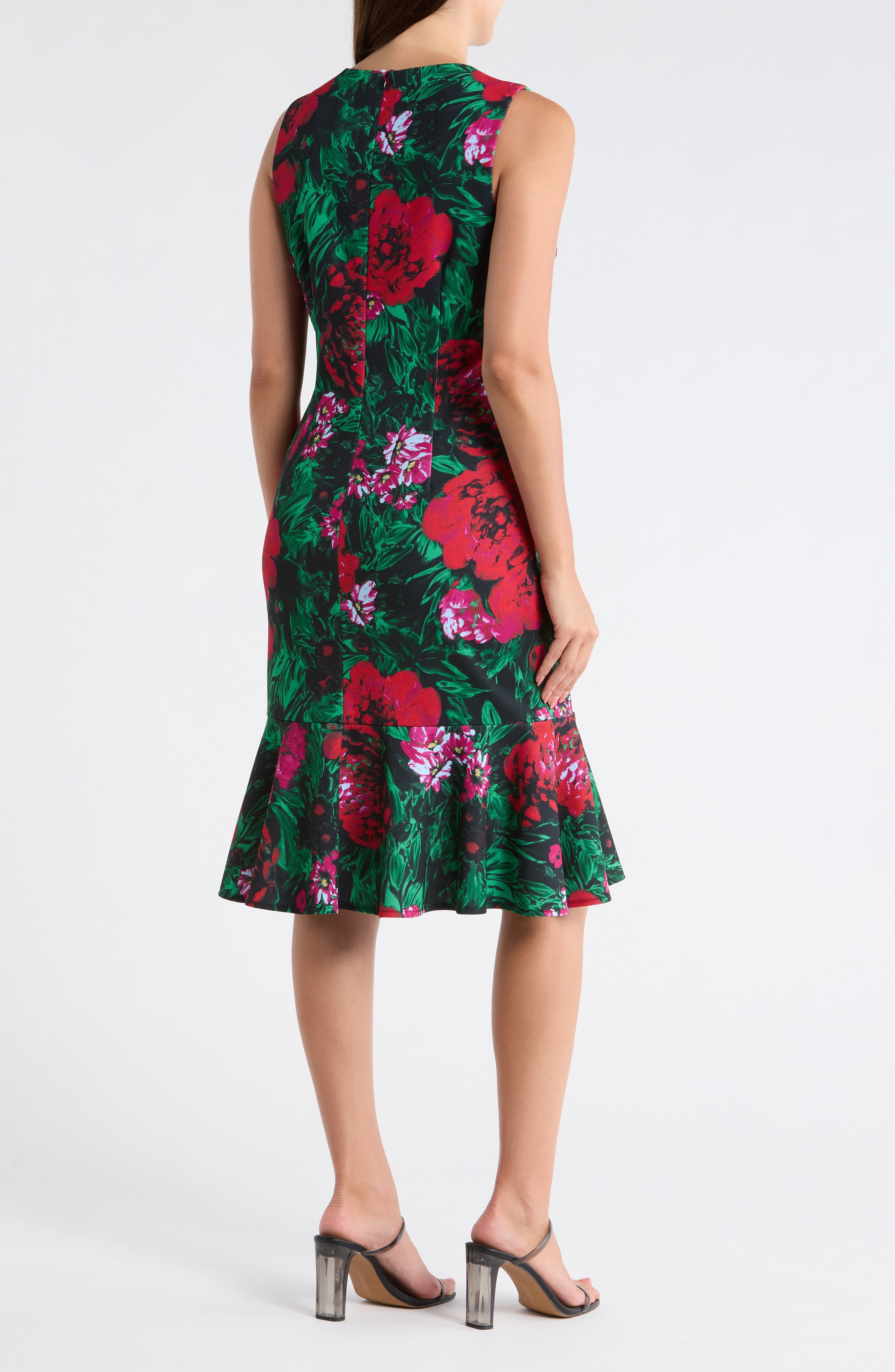 Floral Sleeveless Ruffle Hem Midi Dress - image 2