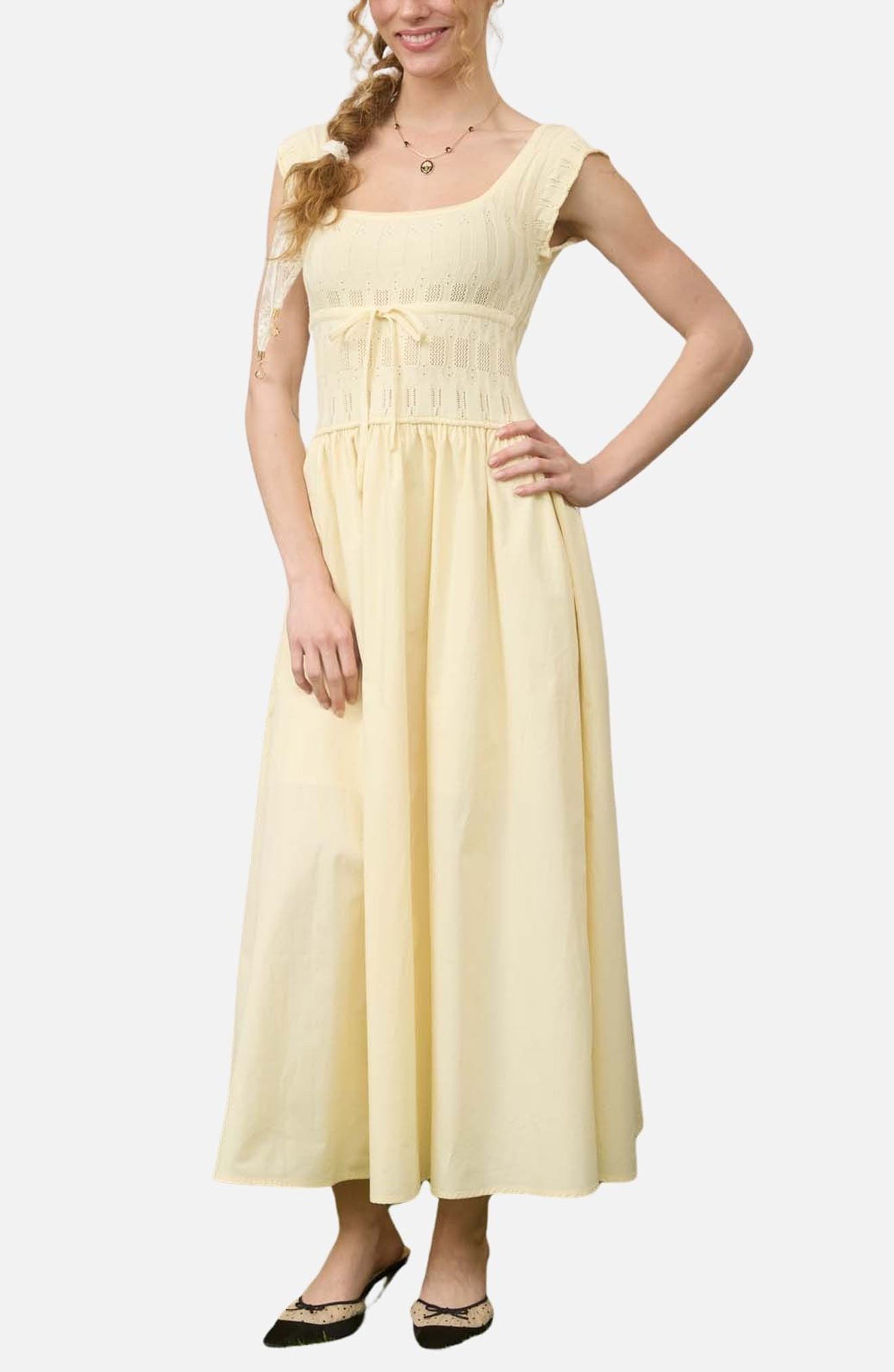 Cap Sleeve Midi Dress - image 2