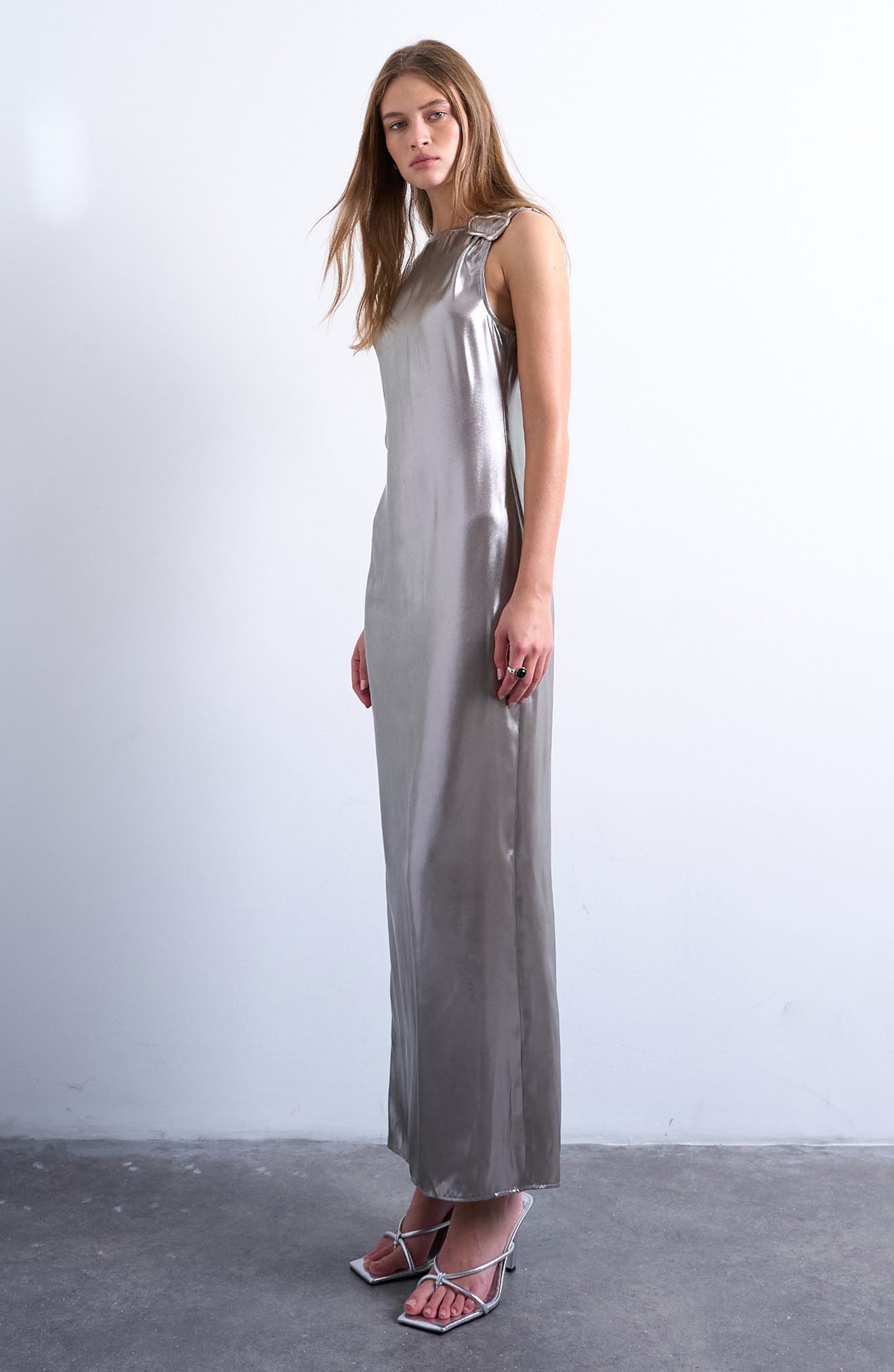 Metallic Hardware Maxi Dress - image 1