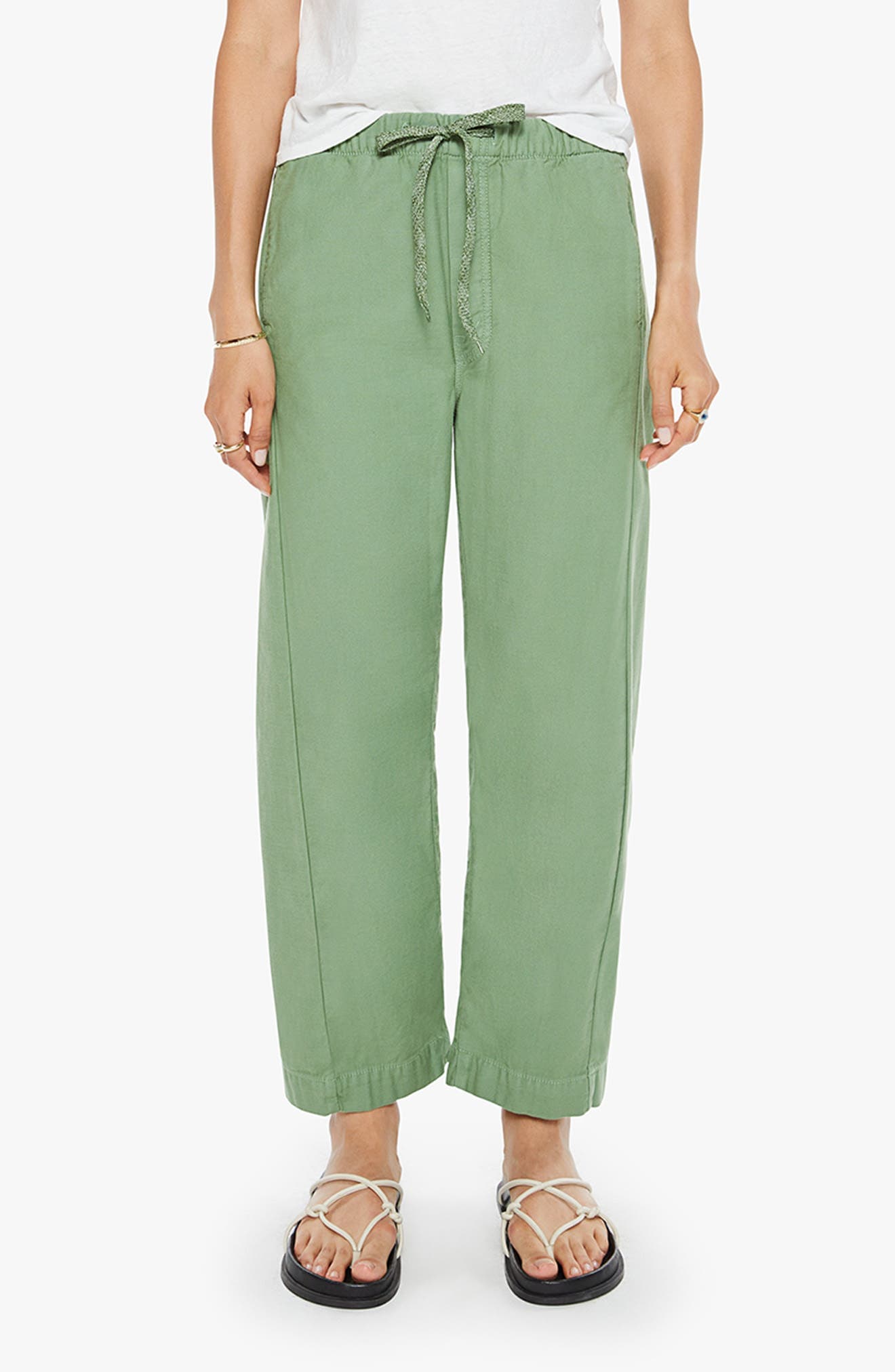 The Drawn Half Pipe Cotton Drawstring Pants - image 1