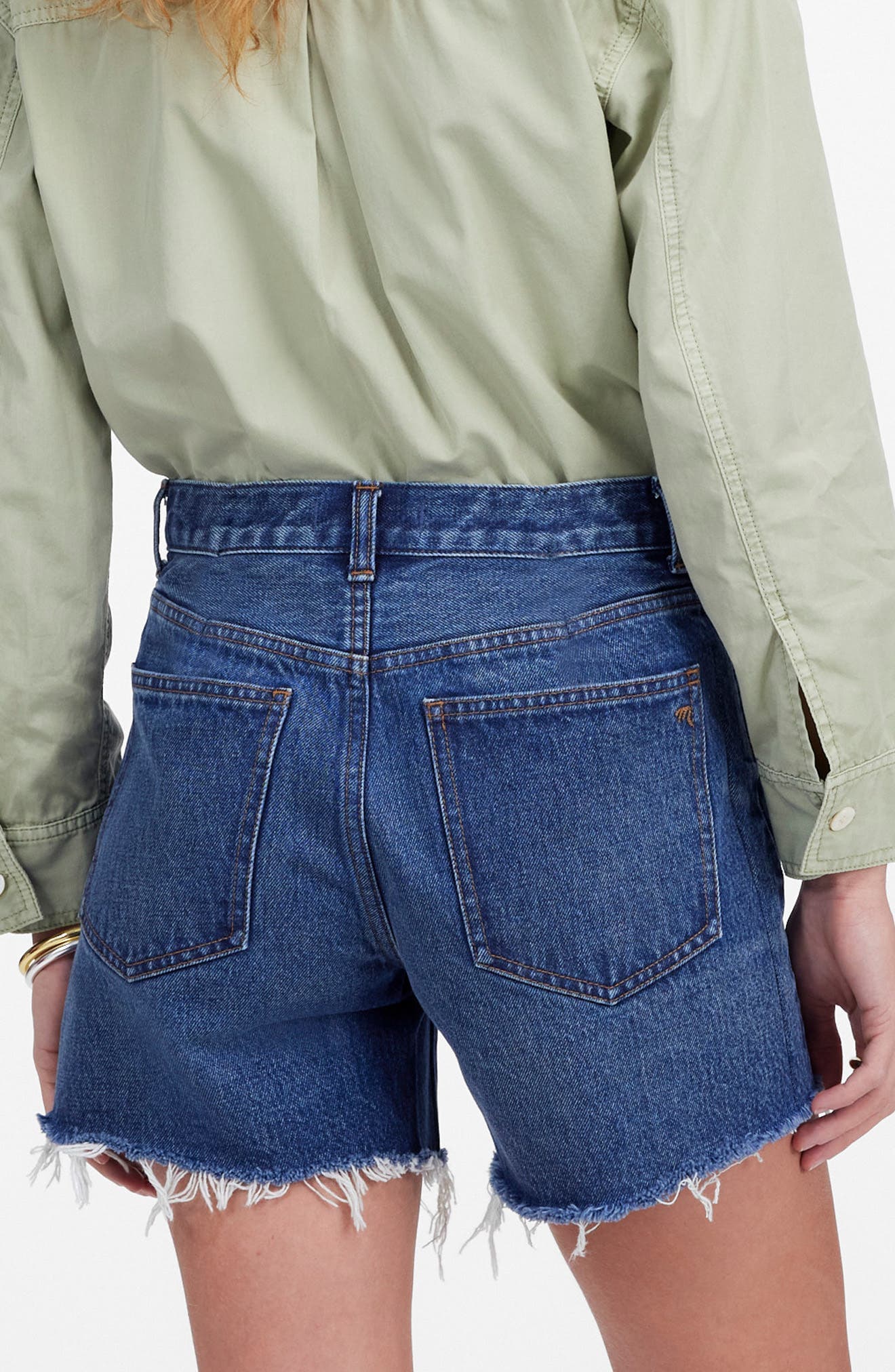 The Brynn Long Cutoff Denim Shorts - image 2