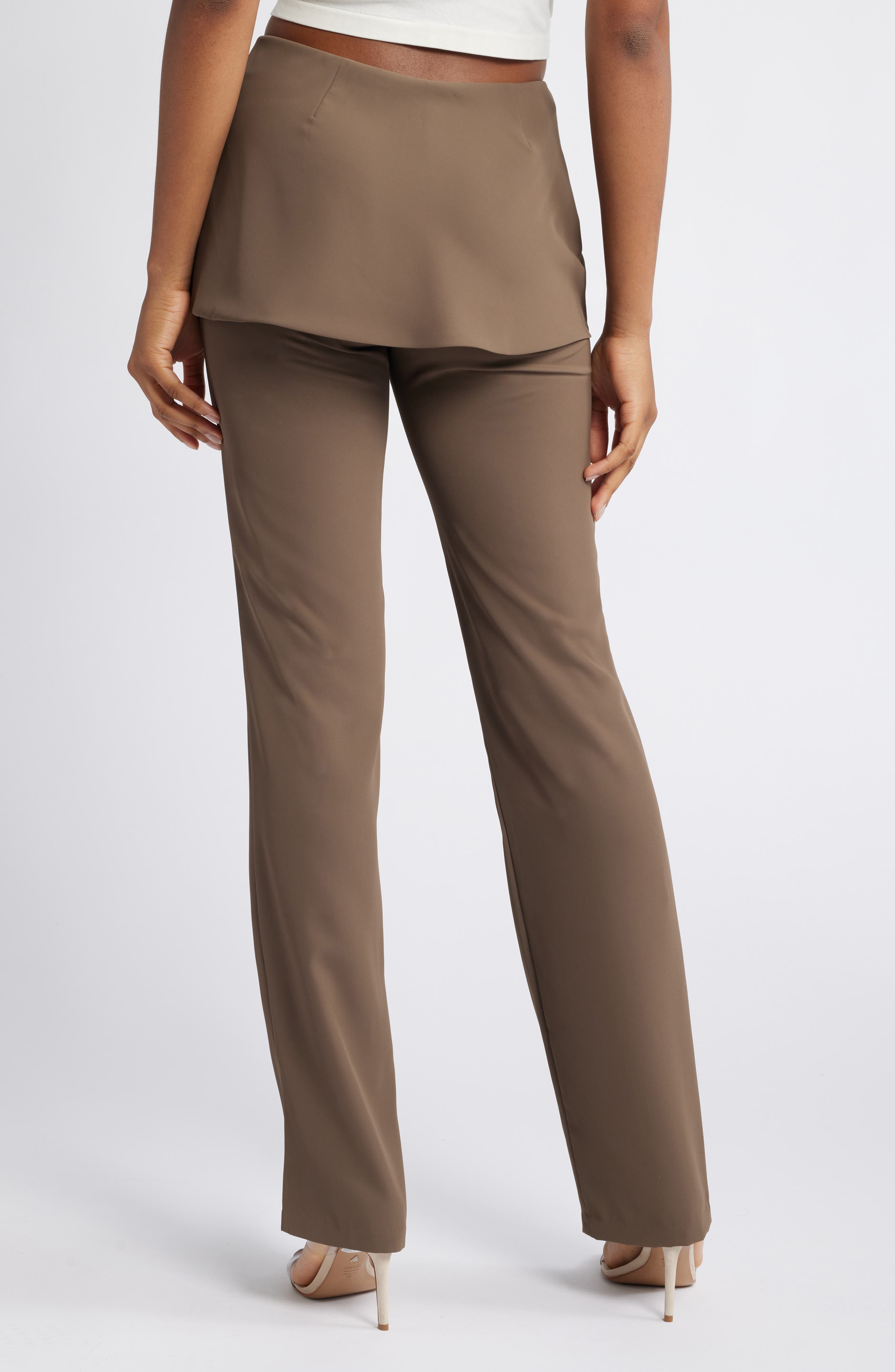 Skirt Panel Pants - image 2