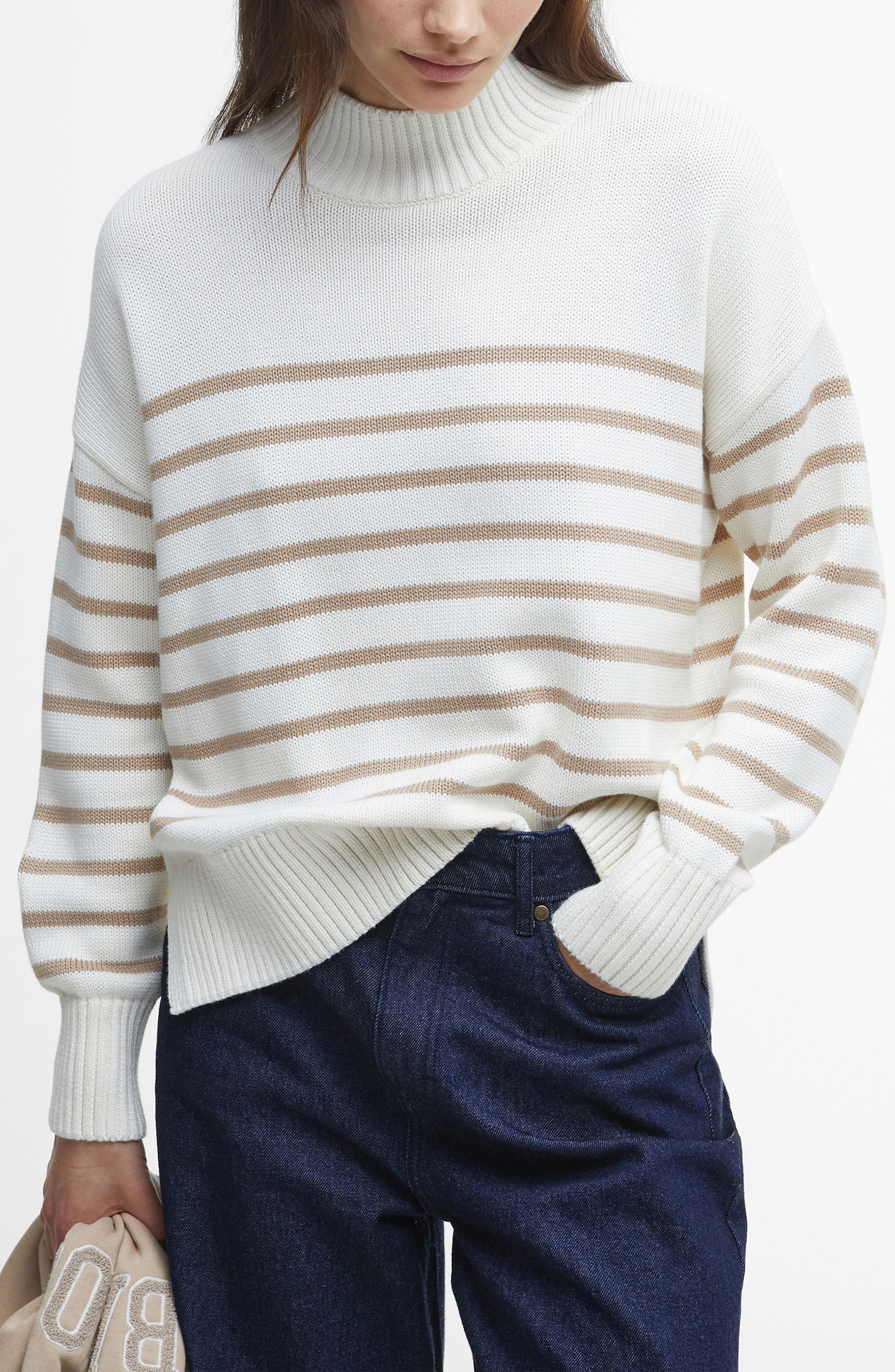Shelly Stripe Cotton Sweater - image 1