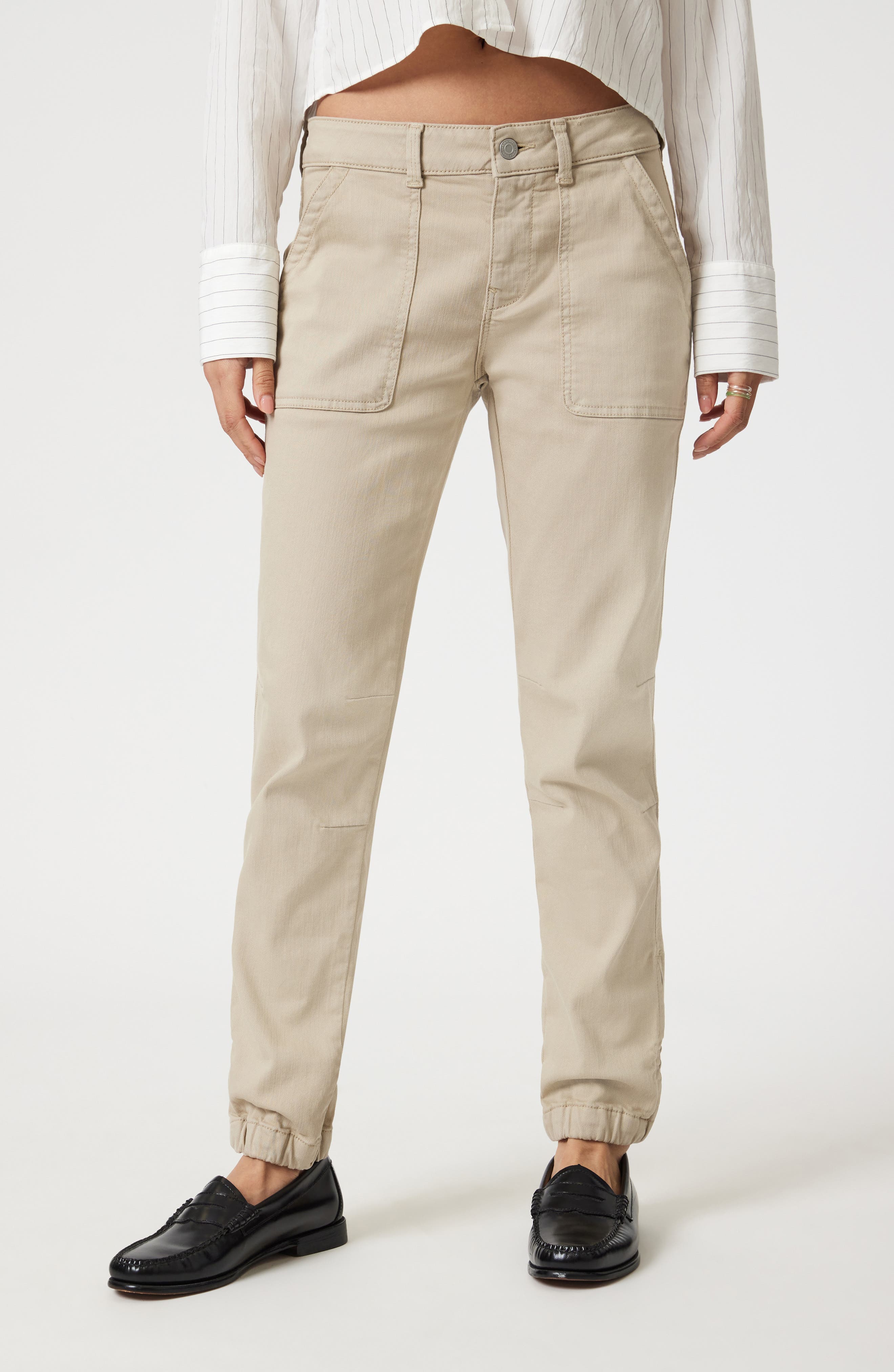 Ivy Mid Rise Slim Twill Utility Pants