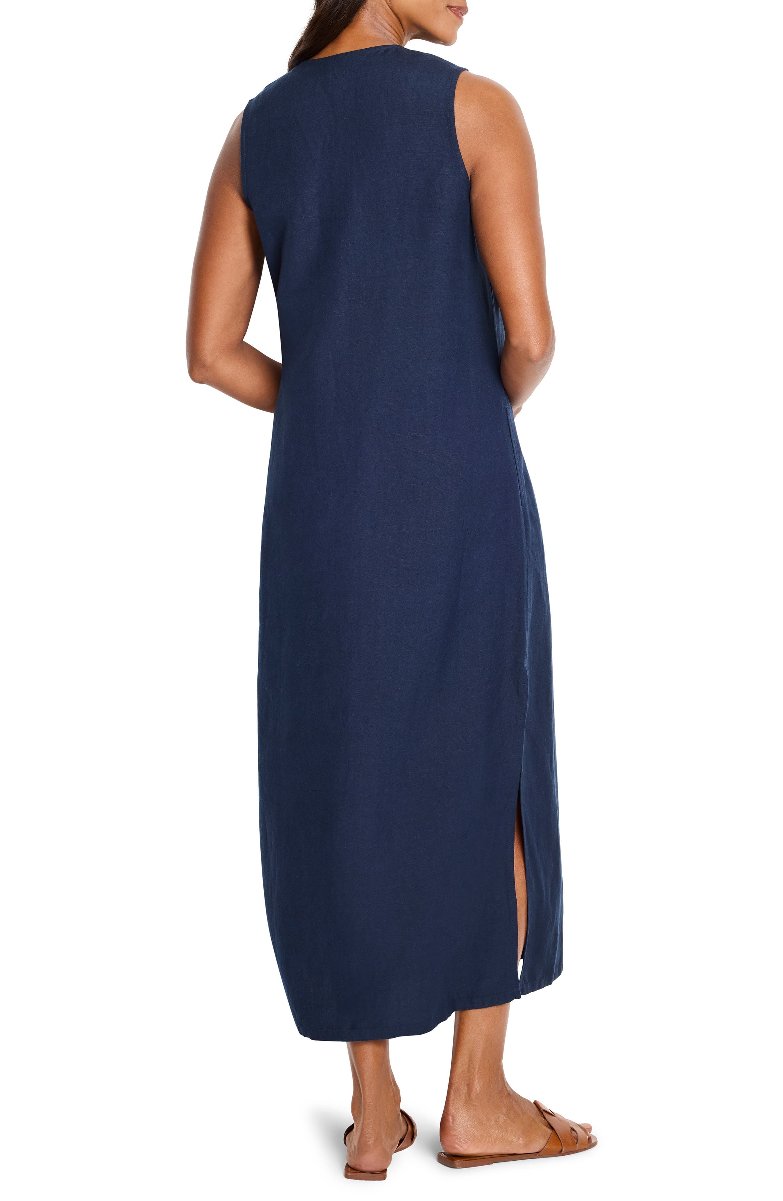 Sunset Soiree Embroidered Linen Blend Sundress - image 2