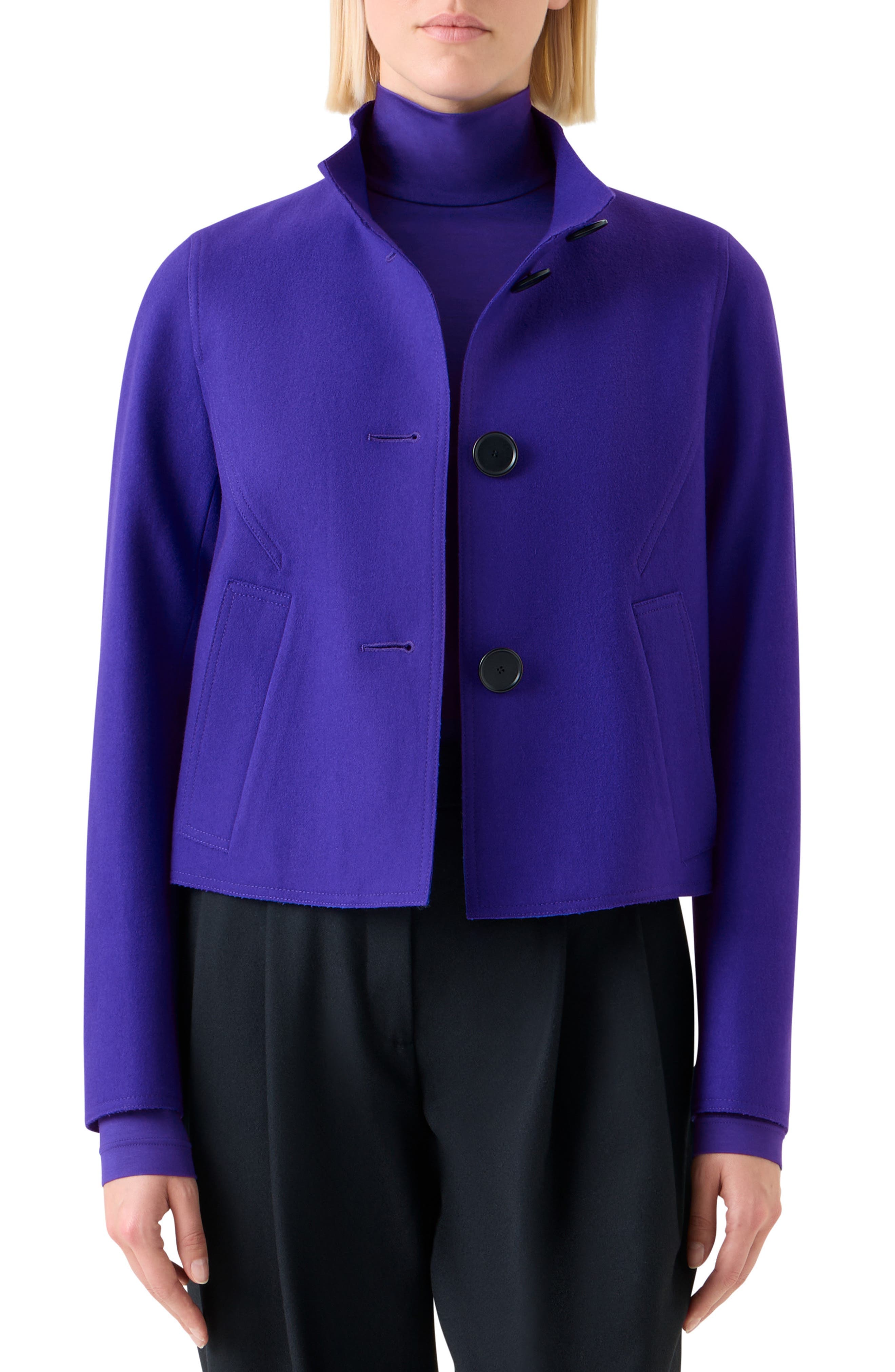Wool Blend Felt Jacket - image 1