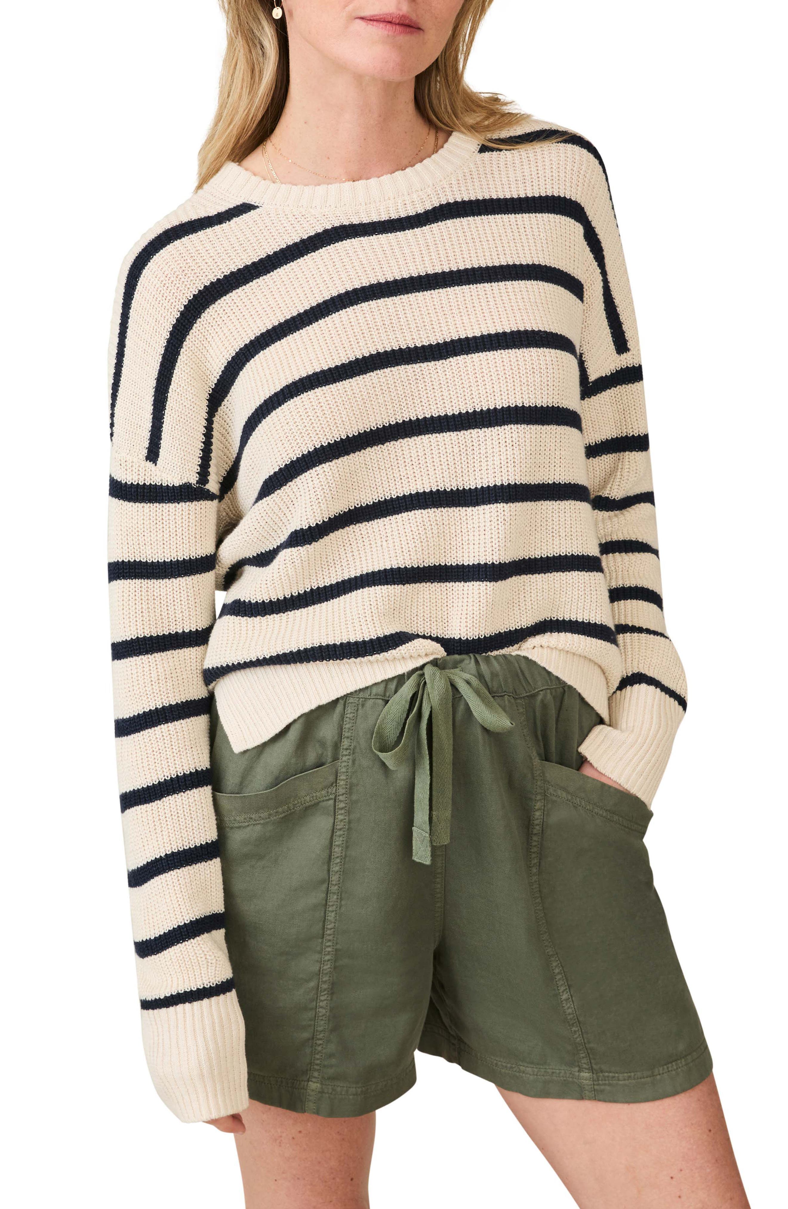 Miramar Stripe Linen & Cotton Sweater - image 1