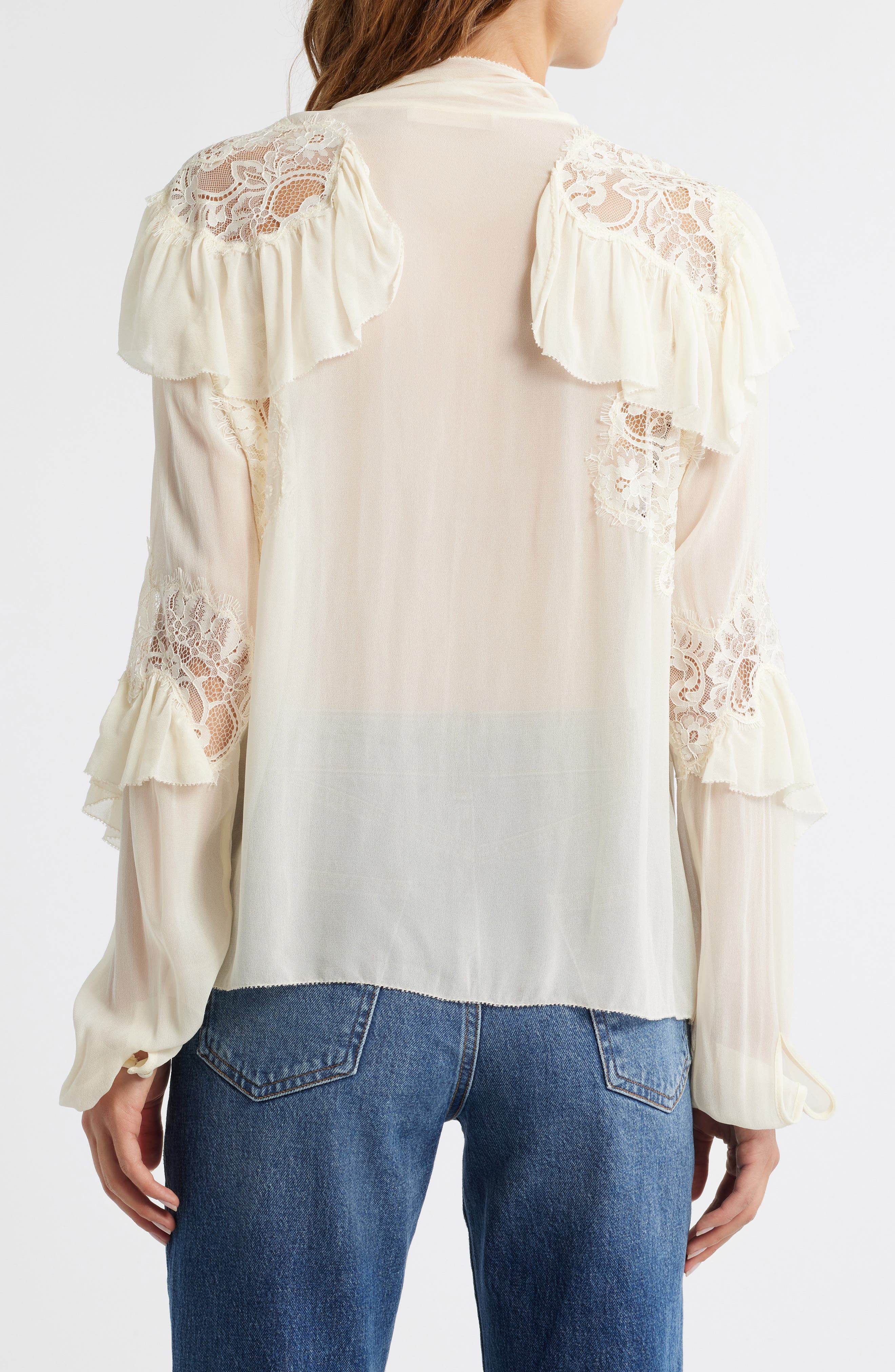Farah Ruffle Detail Button-Up Shirt - image 2