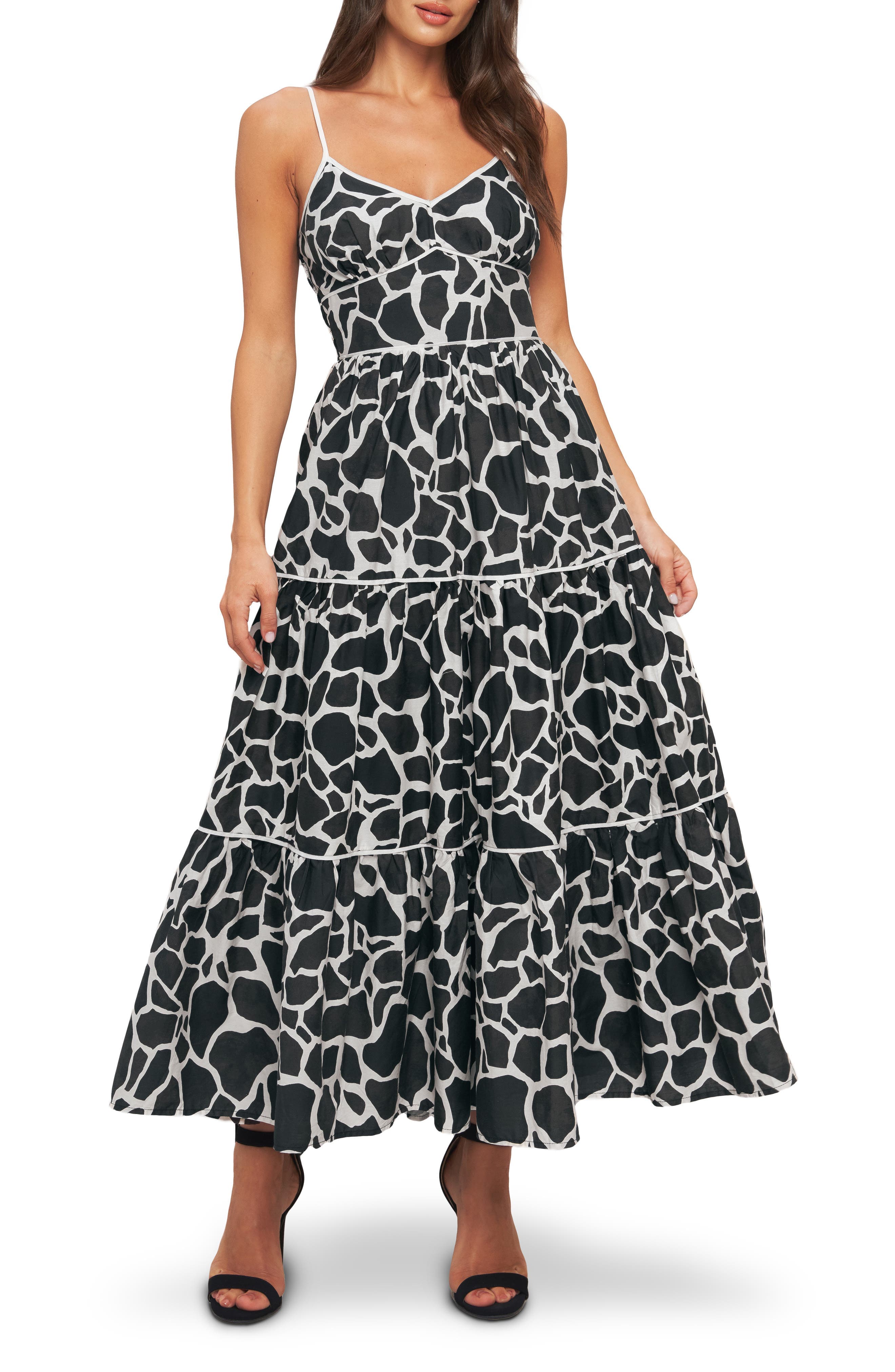 V-Neck Cotton Midi Dress - image 1