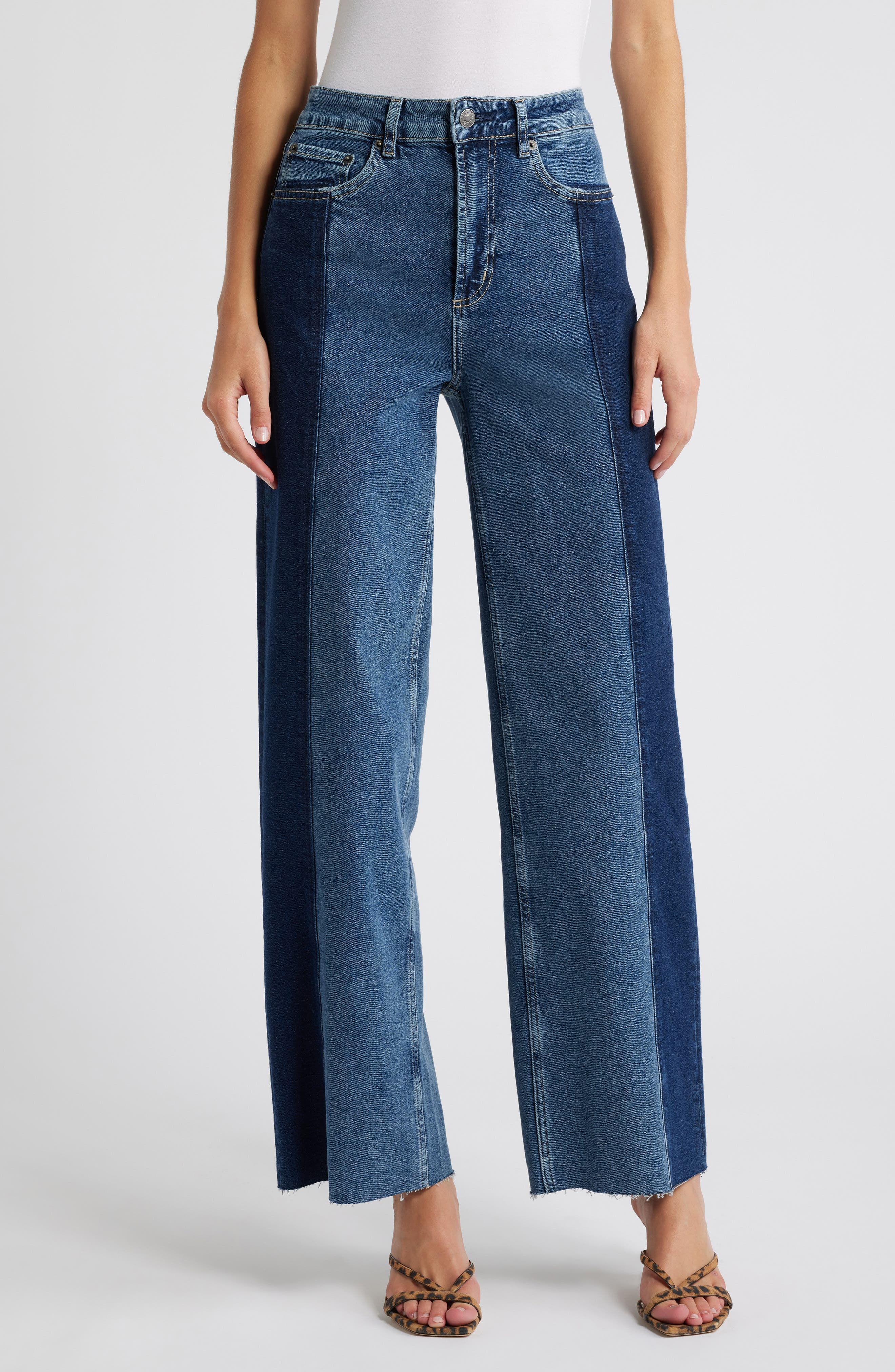 Getty Panel High Waist Wide Leg Jeans - image 1
