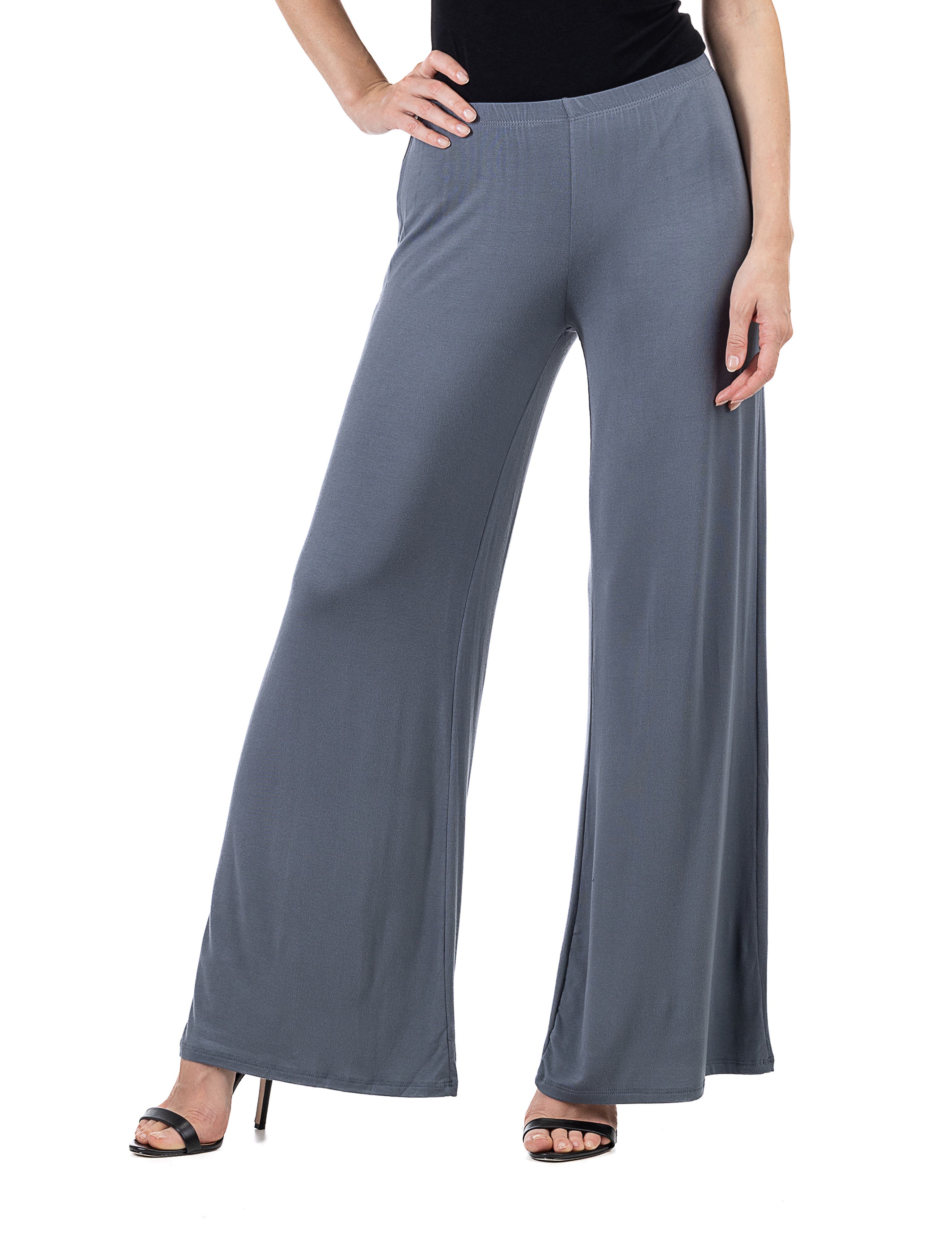 Comfortable Solid Color Palazzo Pants - image 3