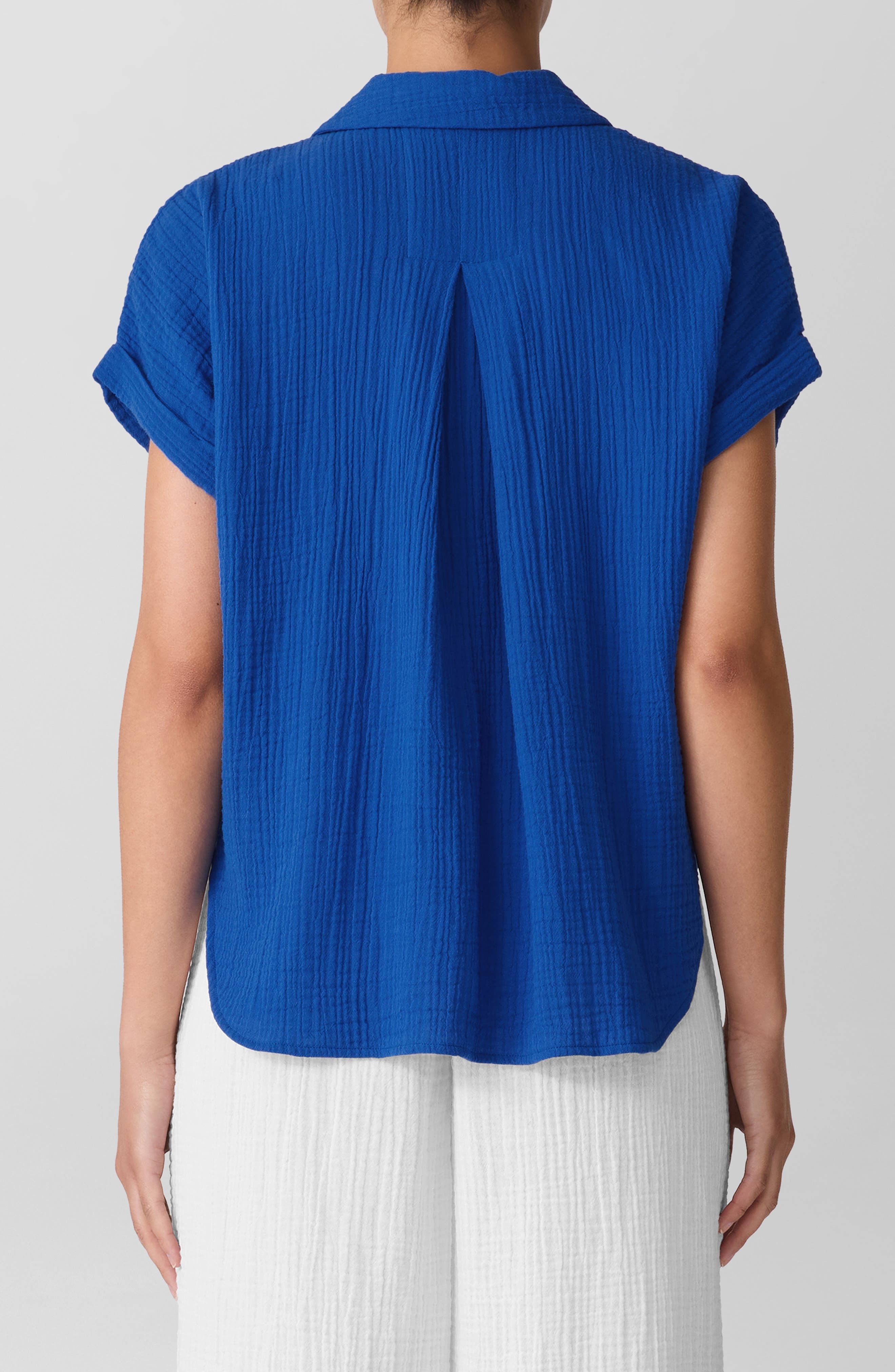 Notch Collar Roll Cuff Shirt - image 2