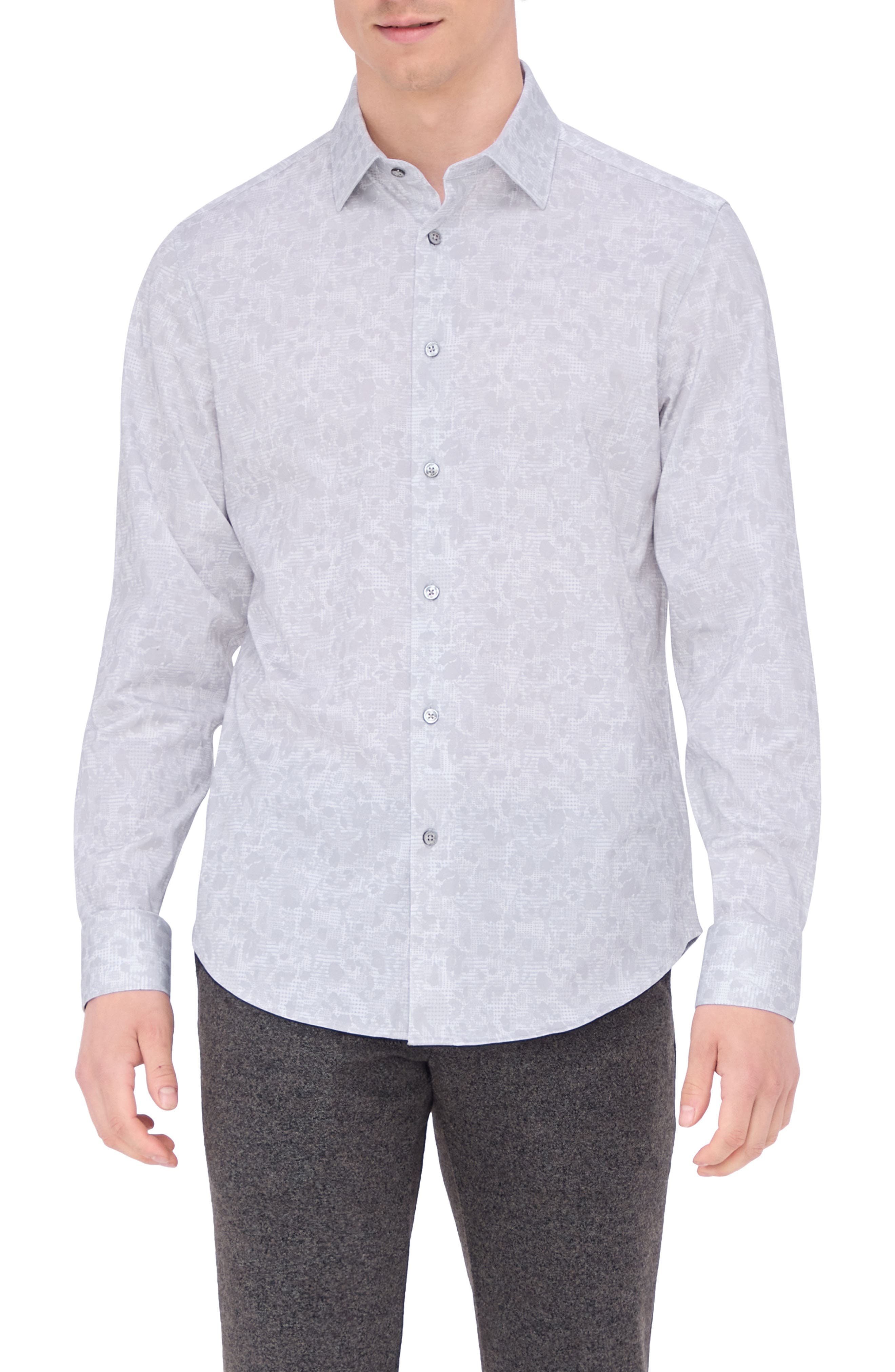 James OoohCotton Floral Abstract Print Button-Up Shirt - image 1