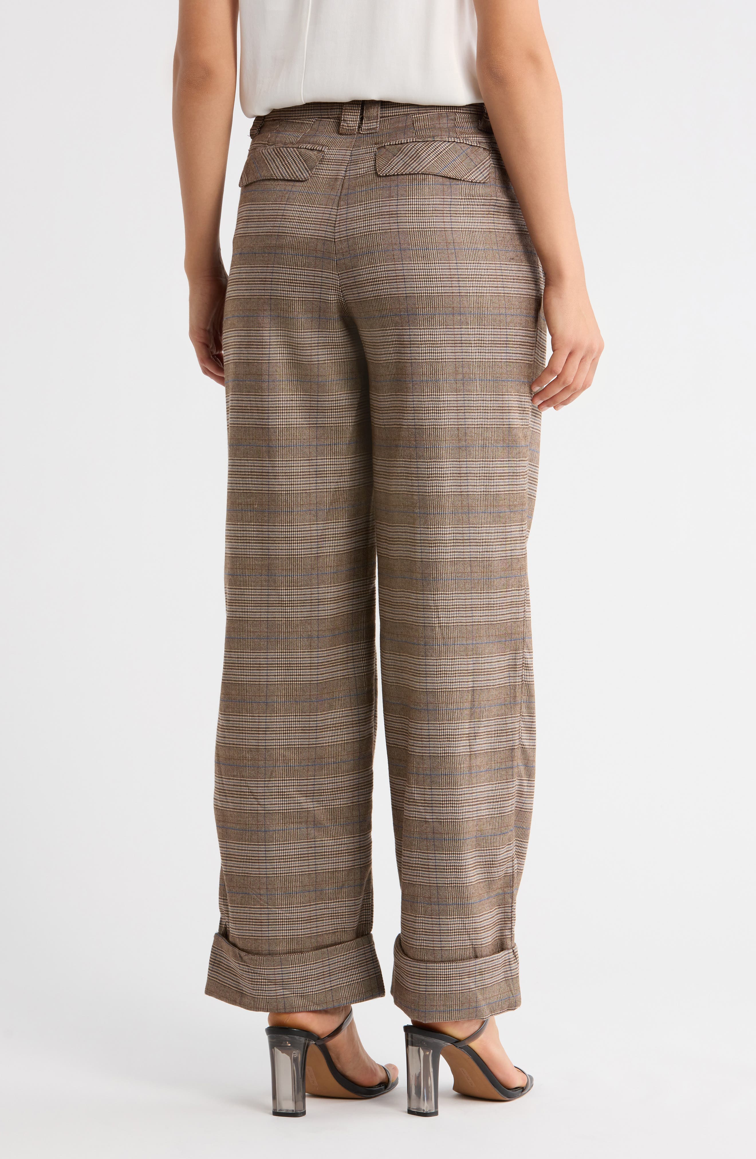 Plaid Cuffed Pants - image 2